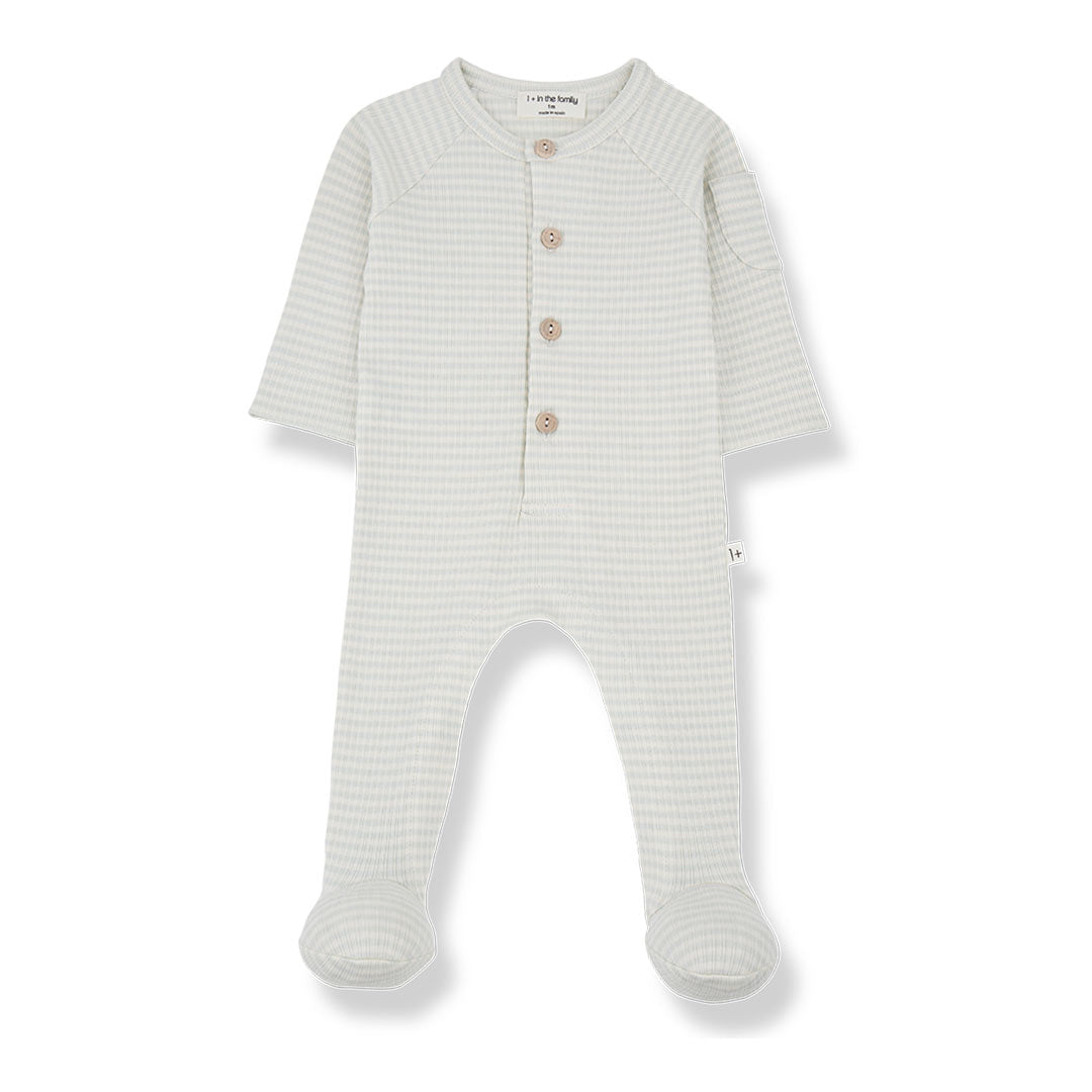  1+ in the family Guim Jumpsuit With Feet - Pale Aqua、mySite、merchandisen