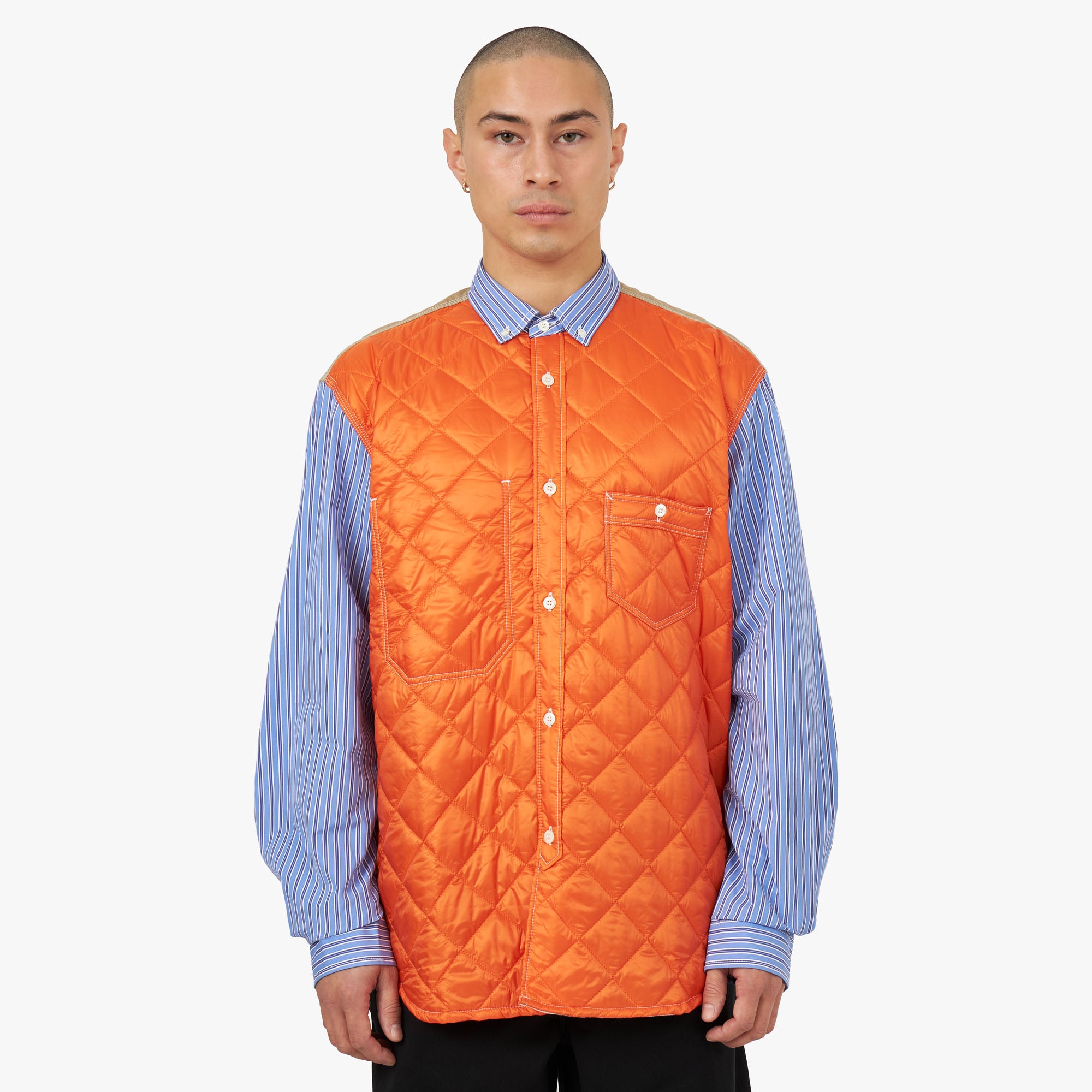  Junya Watanabe MAN Quilted Overshirt Blue / White - Orange、mySite、merchandisen