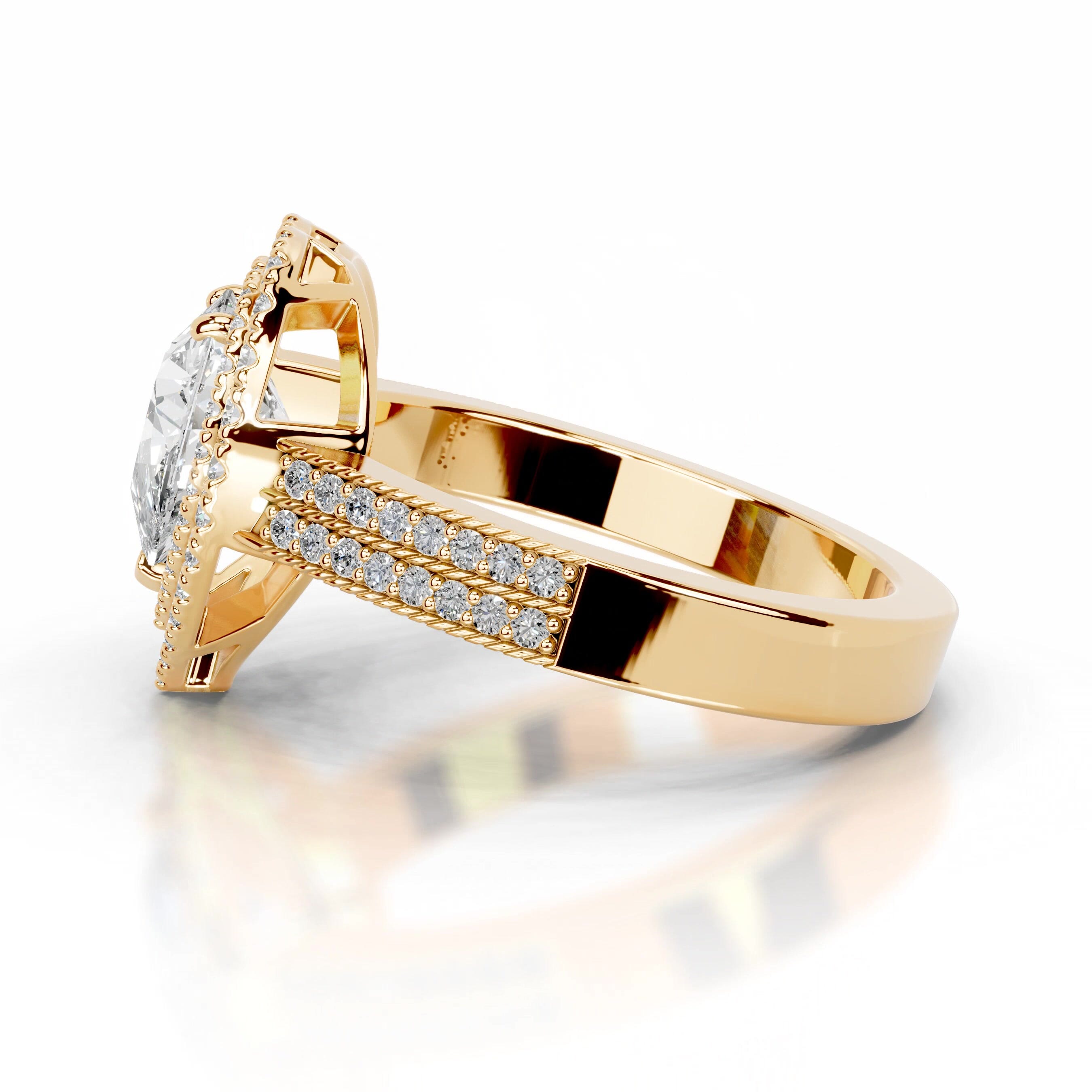 Orana Diamond Engagement Ring - 18K Yellow Gold、mySite、hinf8tx79