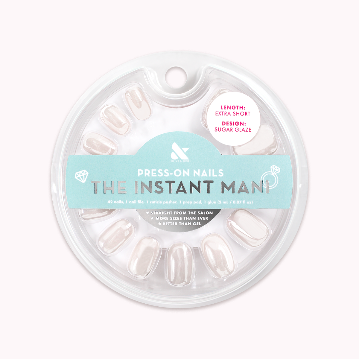 Sugar Glaze - Press-On | Extra Short | Round、mySite、solidvoid