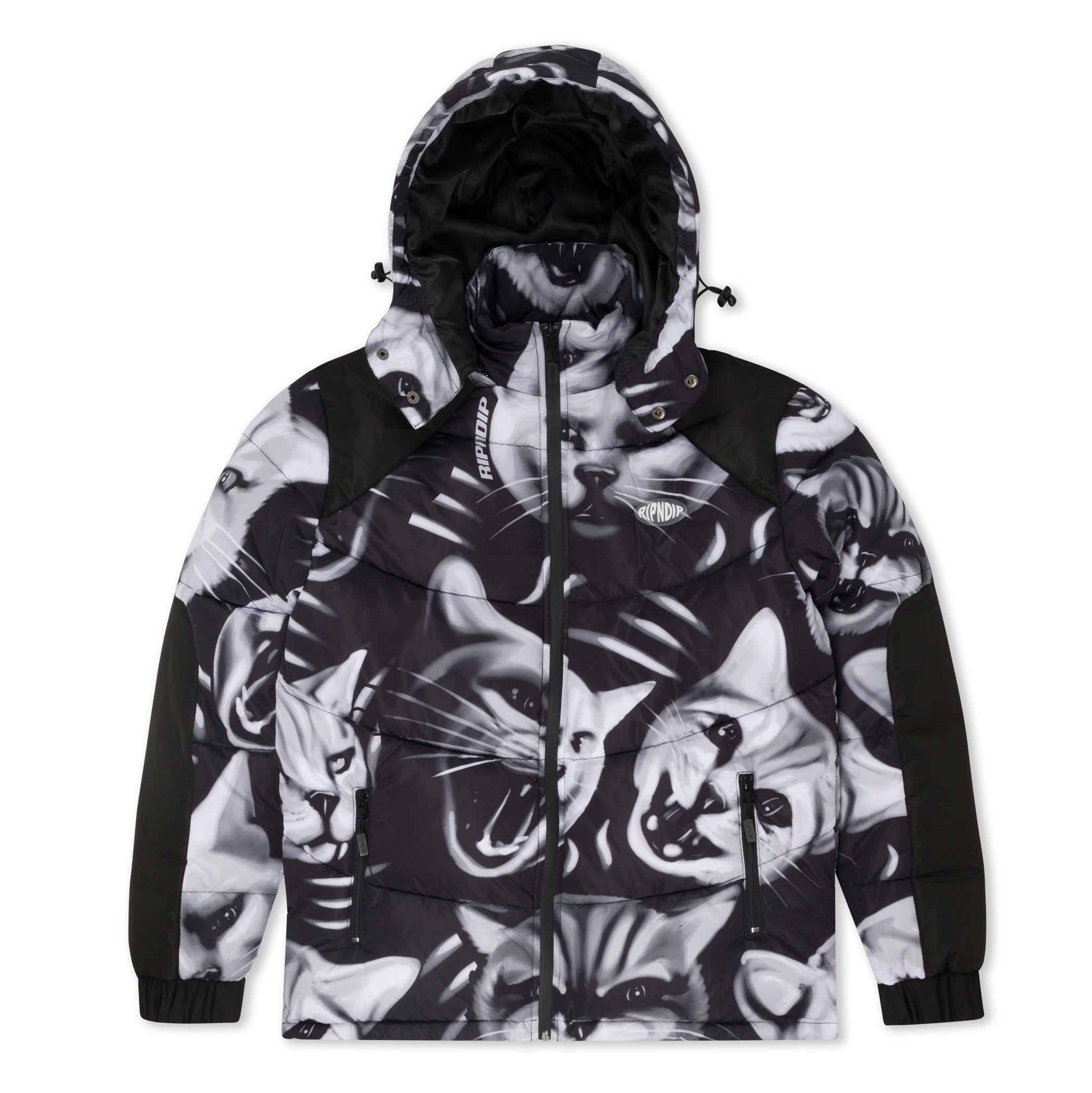  Neon Cat Puffer Jacket (Black)、mySite、merchandisen