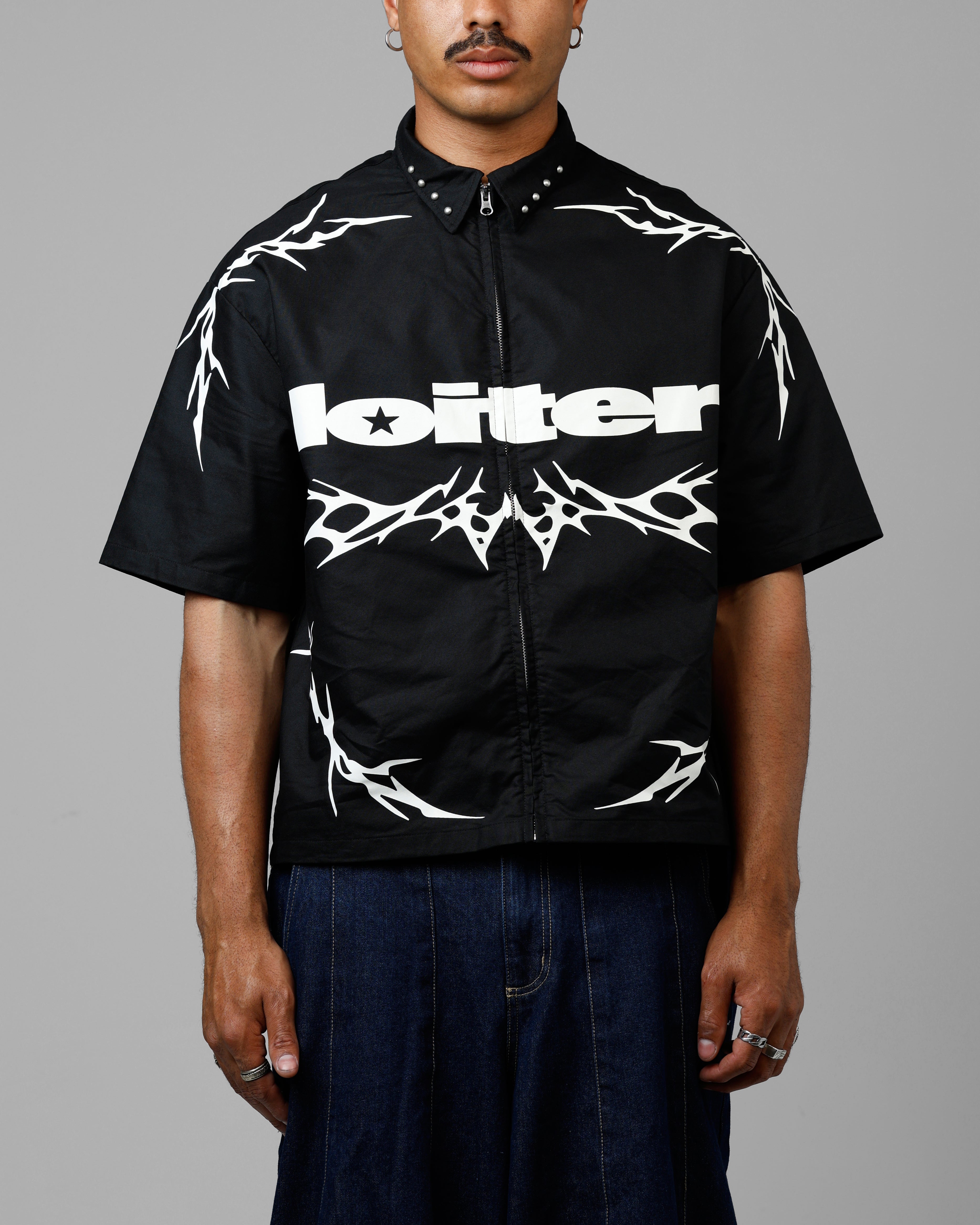 Loiter Cyber Zip V2 T-Shirt Black、mySite、zt4zffjzw