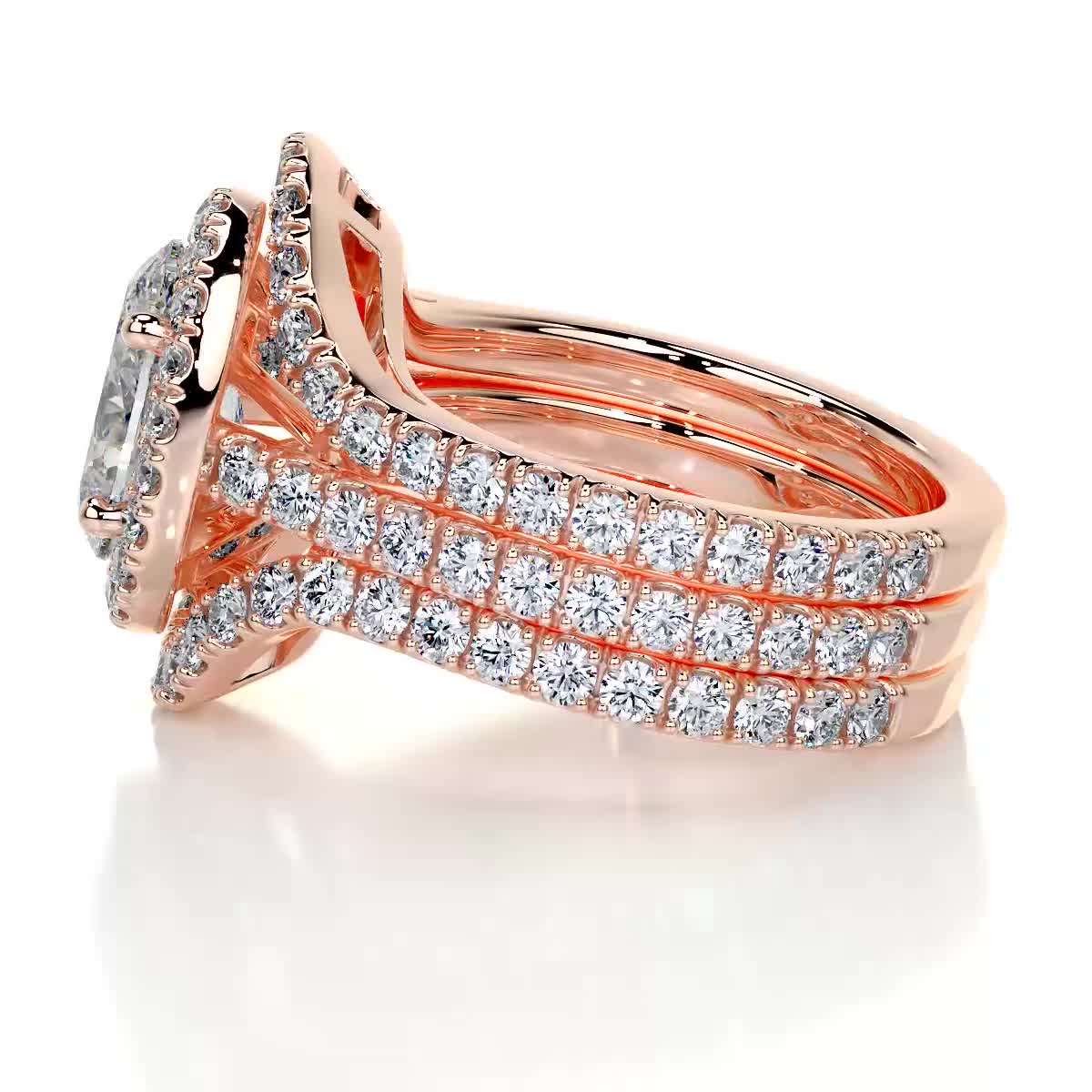 Maria Diamond Bridal Set - 14K Rose Gold、mySite、hinf8tx79