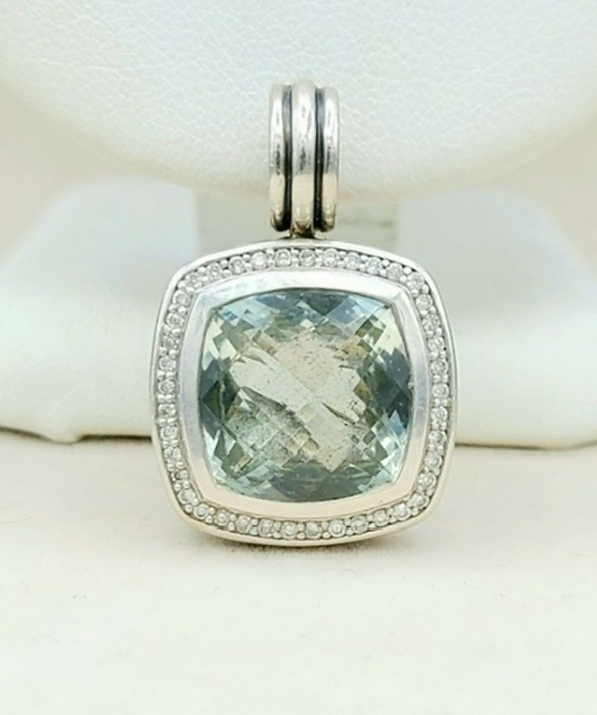 David Yurman Albion 14mm Prasiolite Diamond Pendant、mySite、hinf8tx79