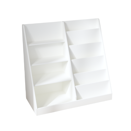 Kids Bookcase and Bookshelf, Multifunctional Bookcase with 3 Collapsible Fabric Drawers, Bookcase Display Stand, Toy Storage Organizer for Bedroom, Playroom, Hallway (White/Pink)、、casual