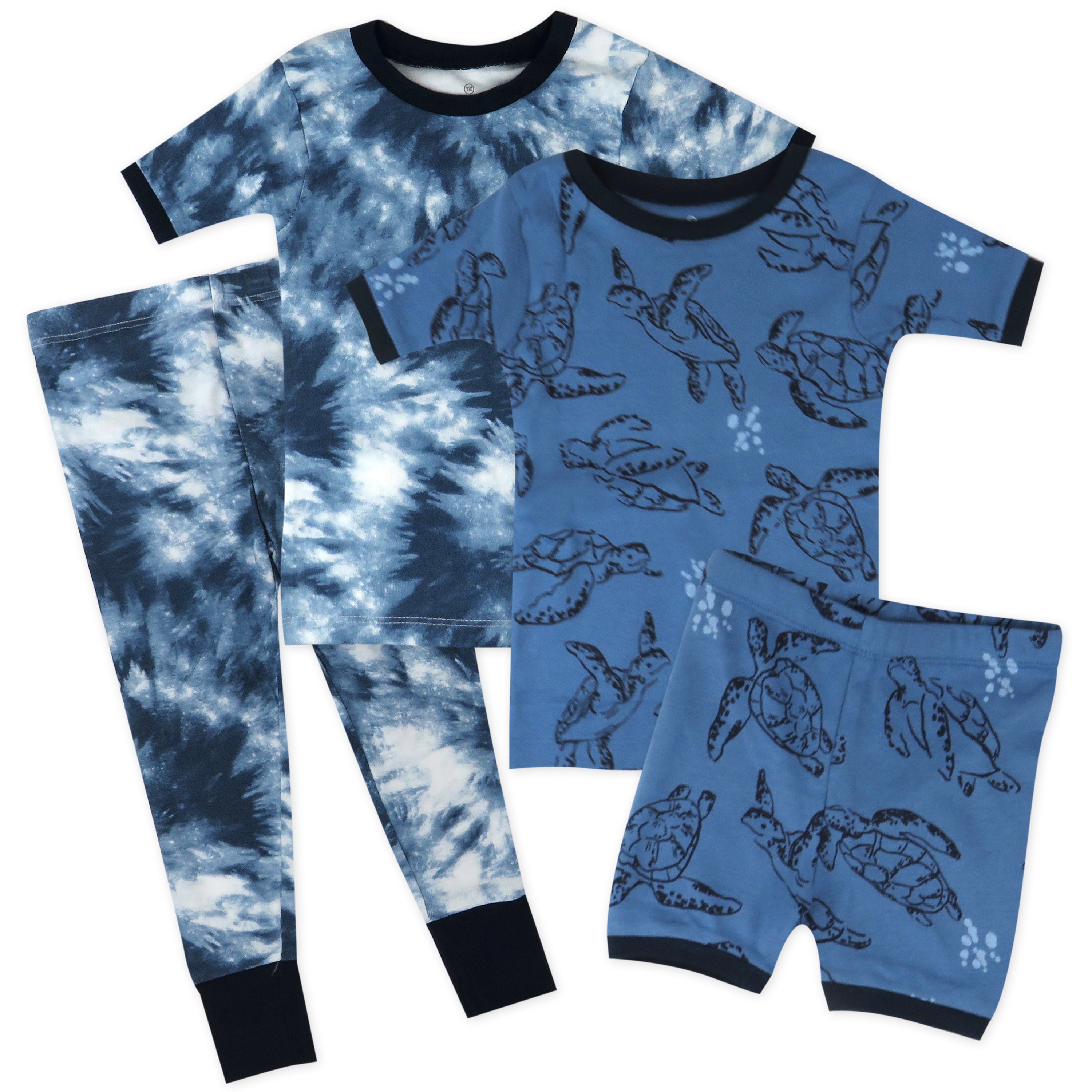  4-Piece Short Sleeve, Short and Long Leg PJ Set、mySite、layawaytickets