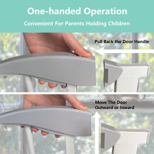 29.5-45.3" Wide Baby Gate for Stairs, Dog Gate Indoor for Doorways, No Drilling Pressure Mounted Pet Gates for Kids, Easy Walk Through Safety Gate, White、、casual