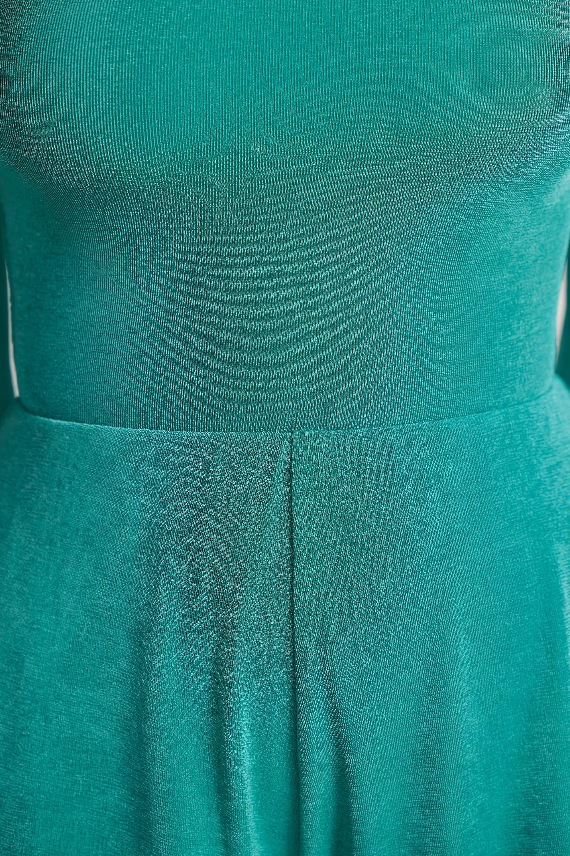 Textured Jersey Asymmetric Cut Out Back Playsuit in Teal、mySite、solidvoid