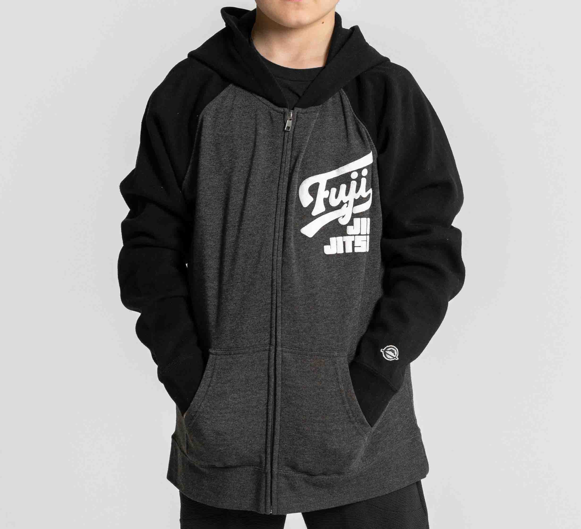 Kids Jiu Jitsu Varsity Zip Hoodie Charcoal、mySite、gigharbornorthrealestate