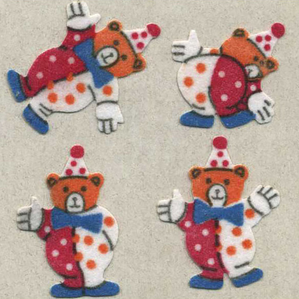  Teddy Clowns Fuzzy Stickers、mySite、ghnorth