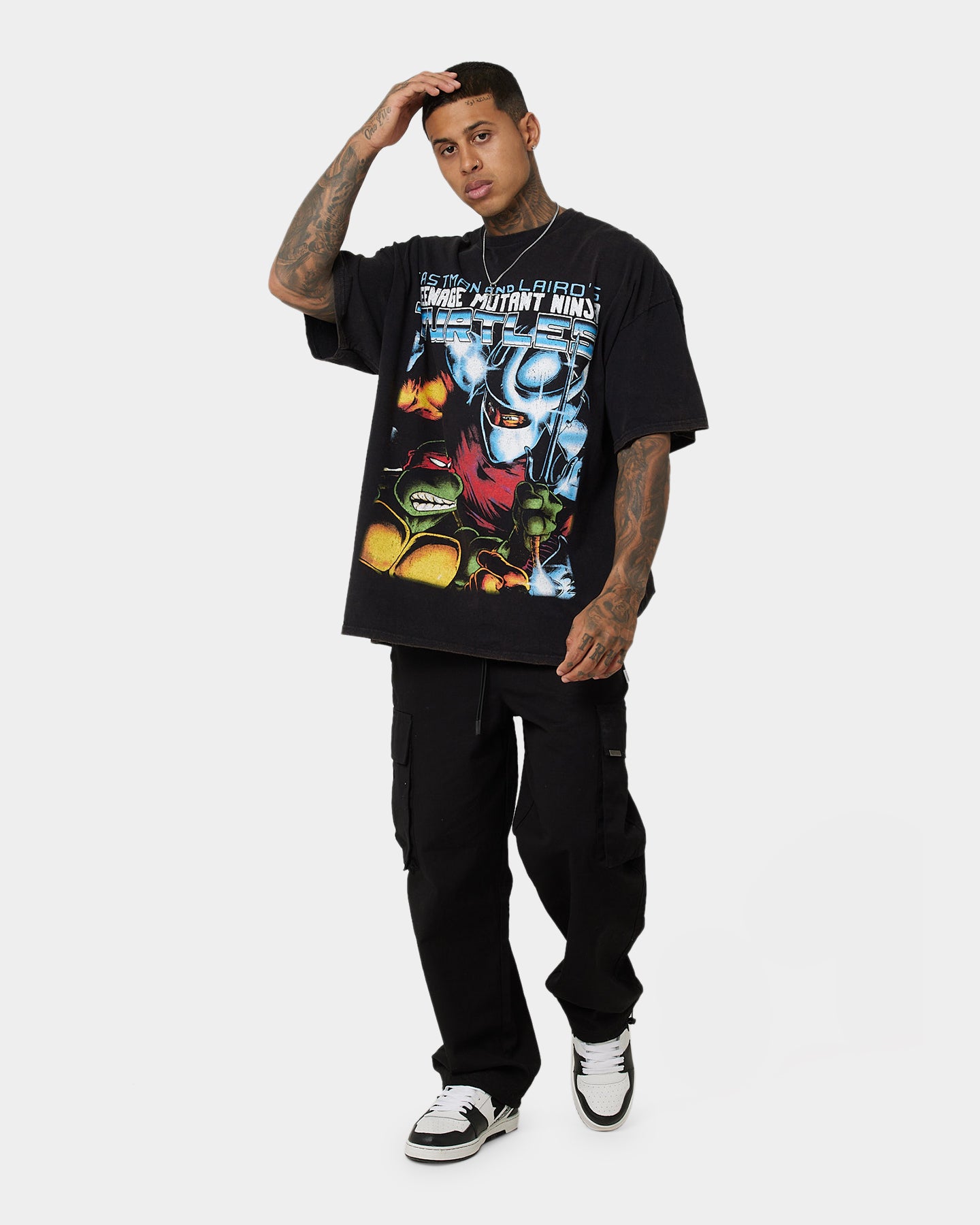 American Thrift X Teenage Mutant Ninja Turtles Shredder Vintage T-Shirt Black Wash、mySite、zt4zffjzw