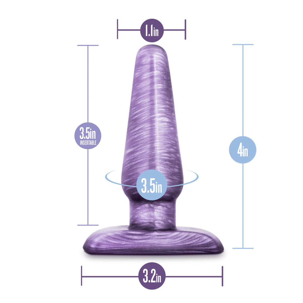 B Yours By Blush® | Cosmic Purple Swirl 4.25-Inch Anal Plug、mySite、bottomscart