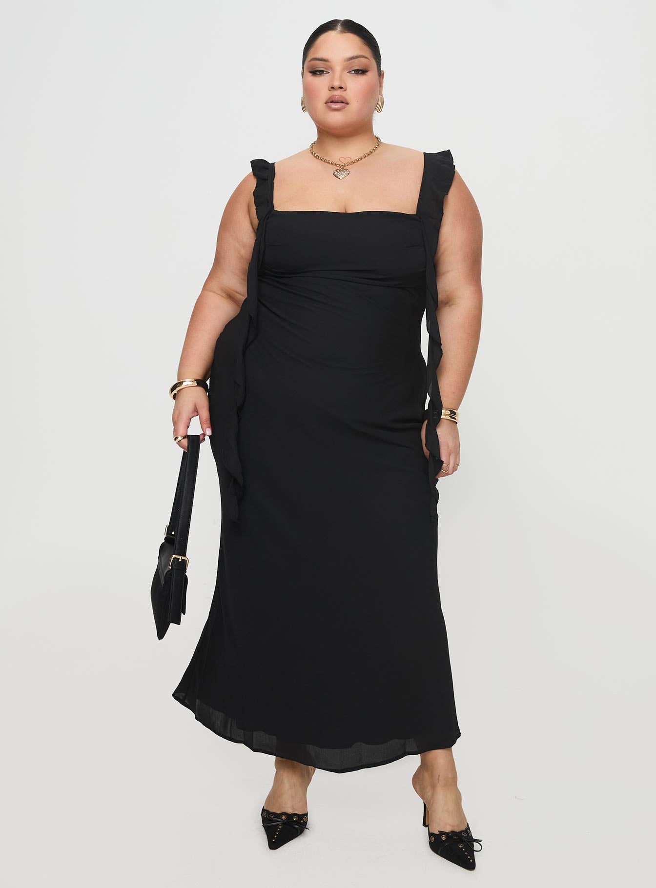 Lanai Maxi Dress Black Curve、mySite、solidvoid
