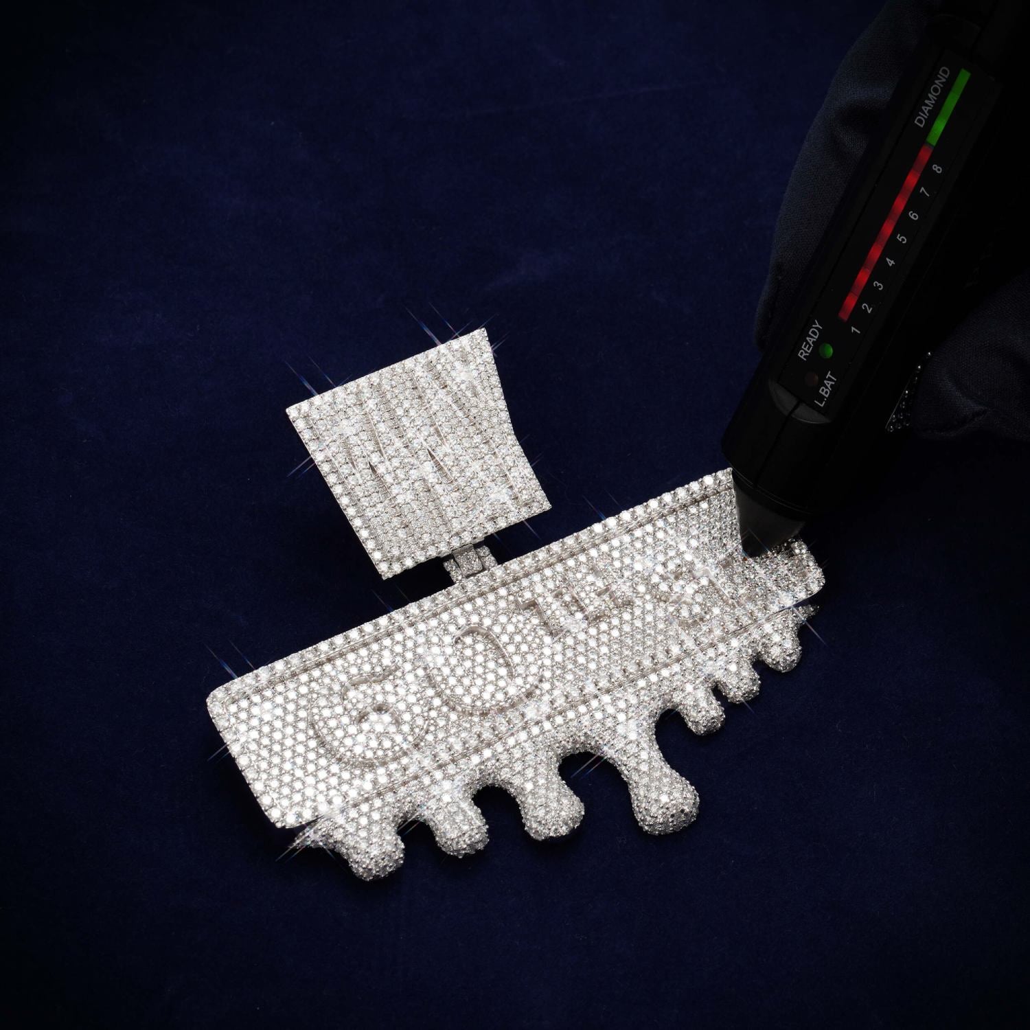 60th Steet Custom Moissanite Name Pendant 14K Gold、mySite、hinf8tx79