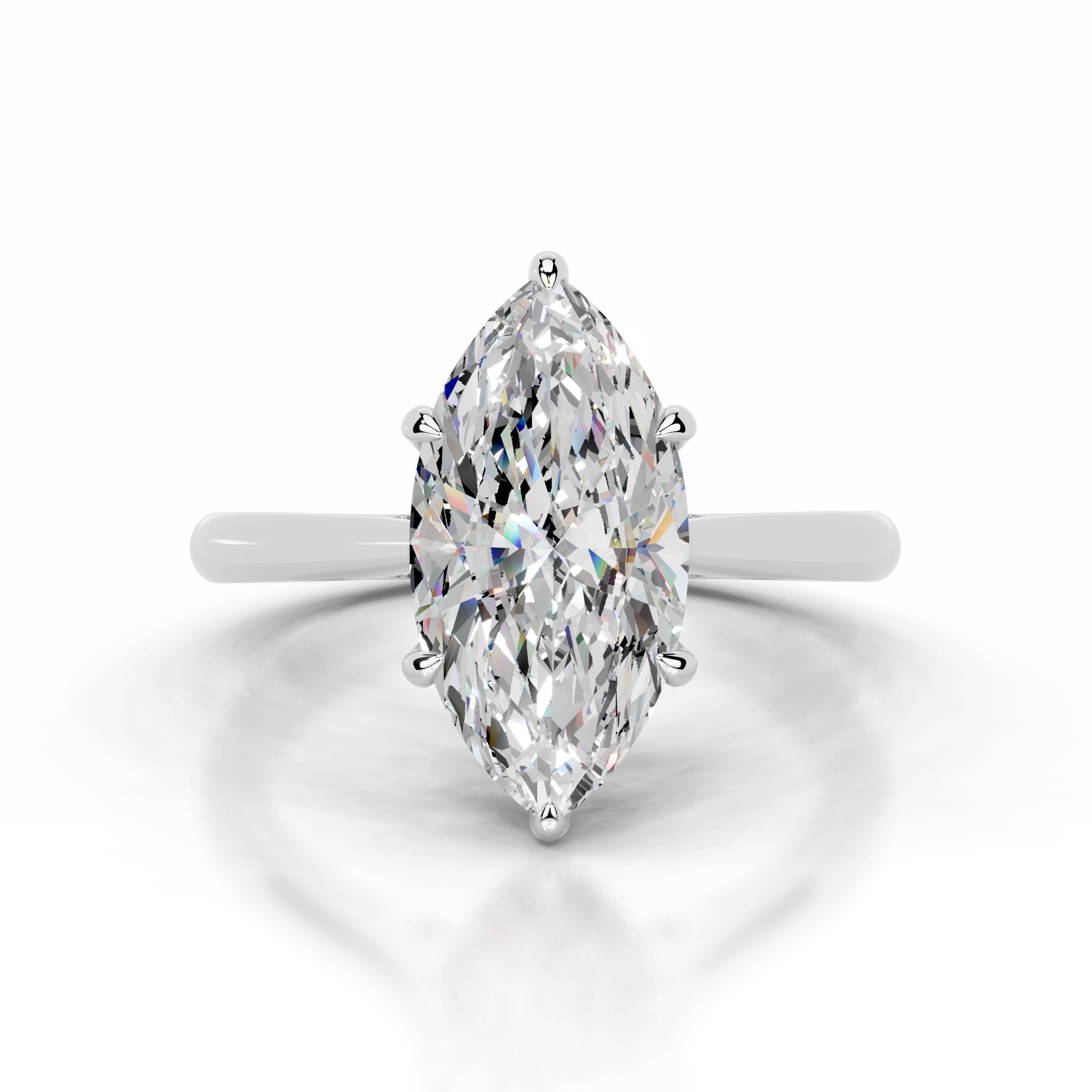 Araluen Moissanite & Diamond Ring - 14K White Gold、mySite、hinf8tx79