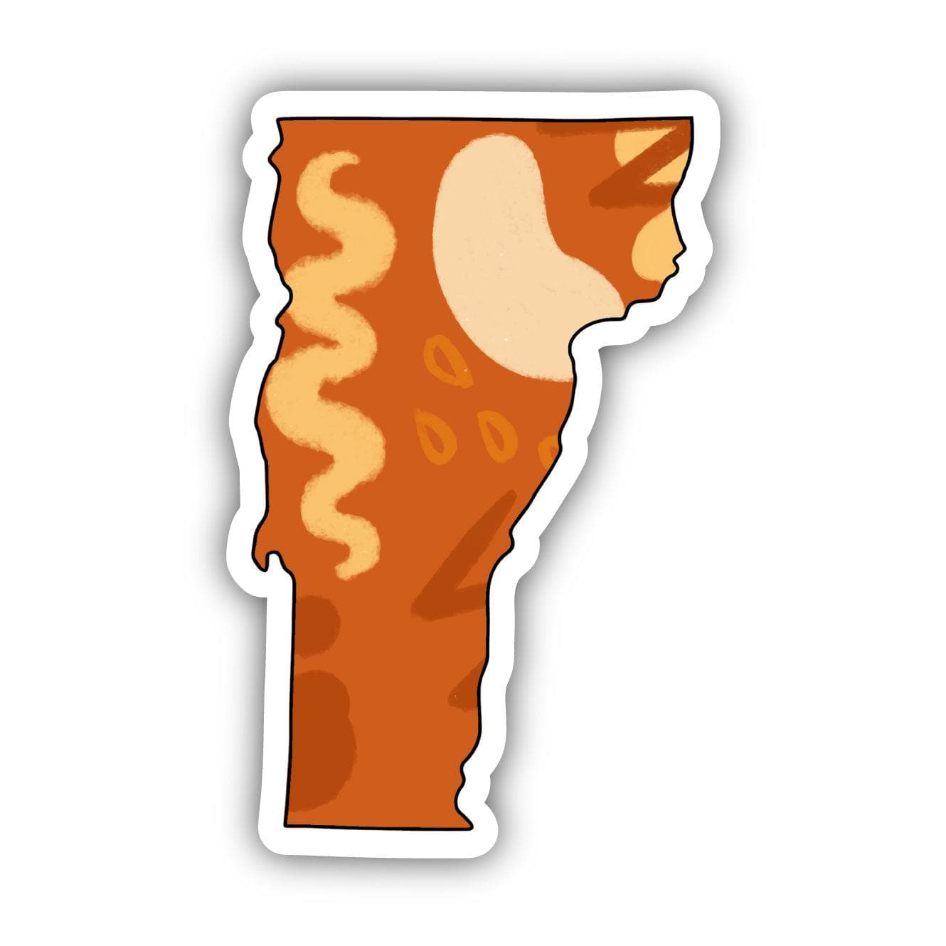  Vermont Orange Abstract Sticker、mySite、ghnorth