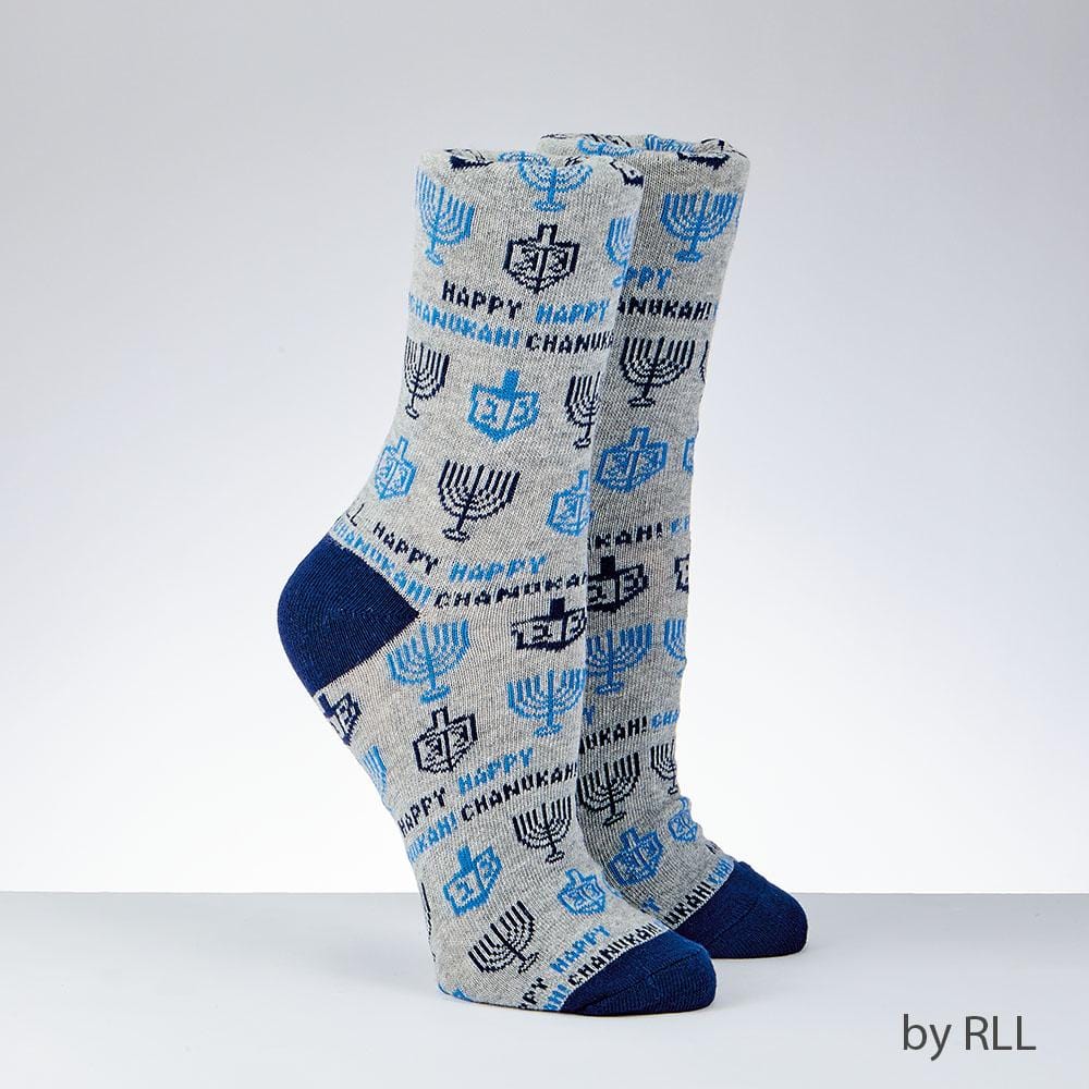 Happy Hanukkah Crew Socks, Adult、mySite、topwebapps