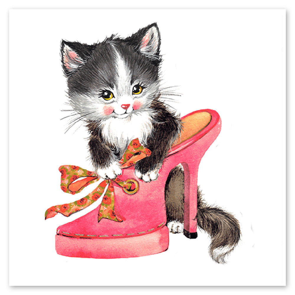  Cat in Shoe Vinyl Sticker Decal、mySite、ghnorth