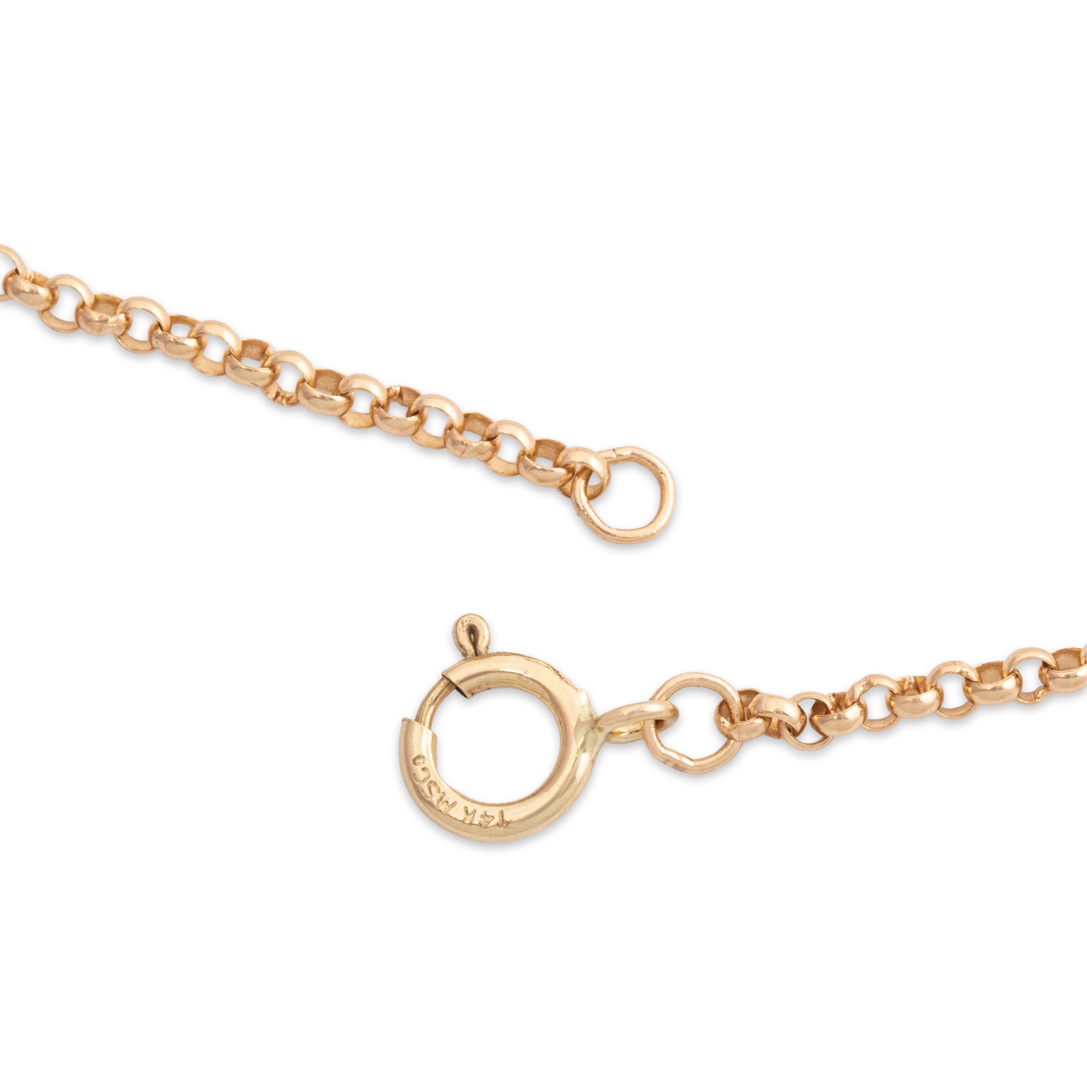 Estate 14K Yellow Gold 1.5MM Rolo Link Chain Necklace 18、mySite、hinf8tx79