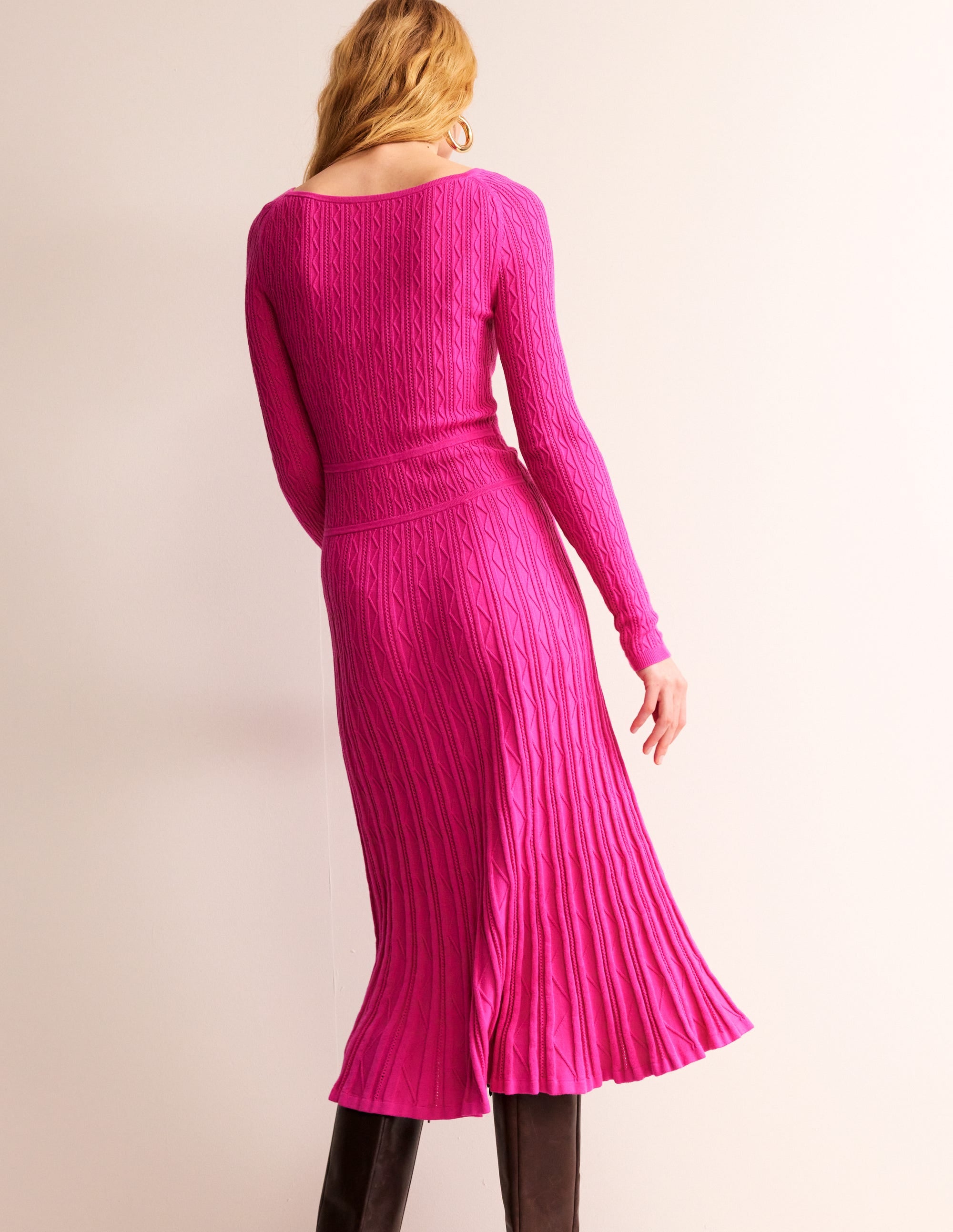  Imogen Empire Knitted Dress-Rose Violet、mySite、ashleygrahame