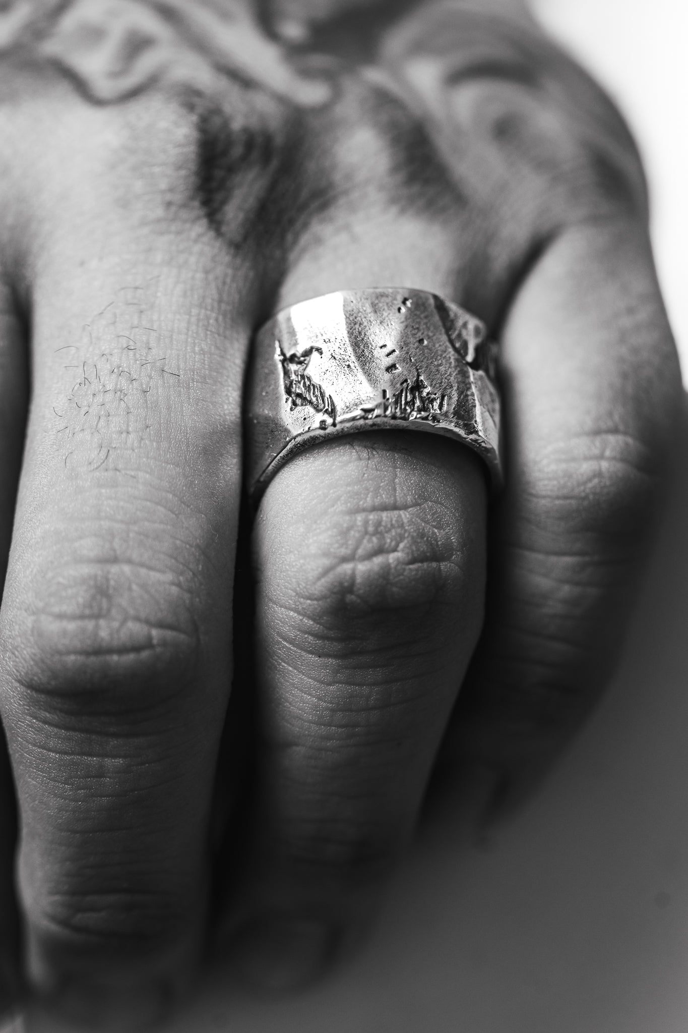  Barrel Ring in Oxidized Silver、mySite、merchandisen