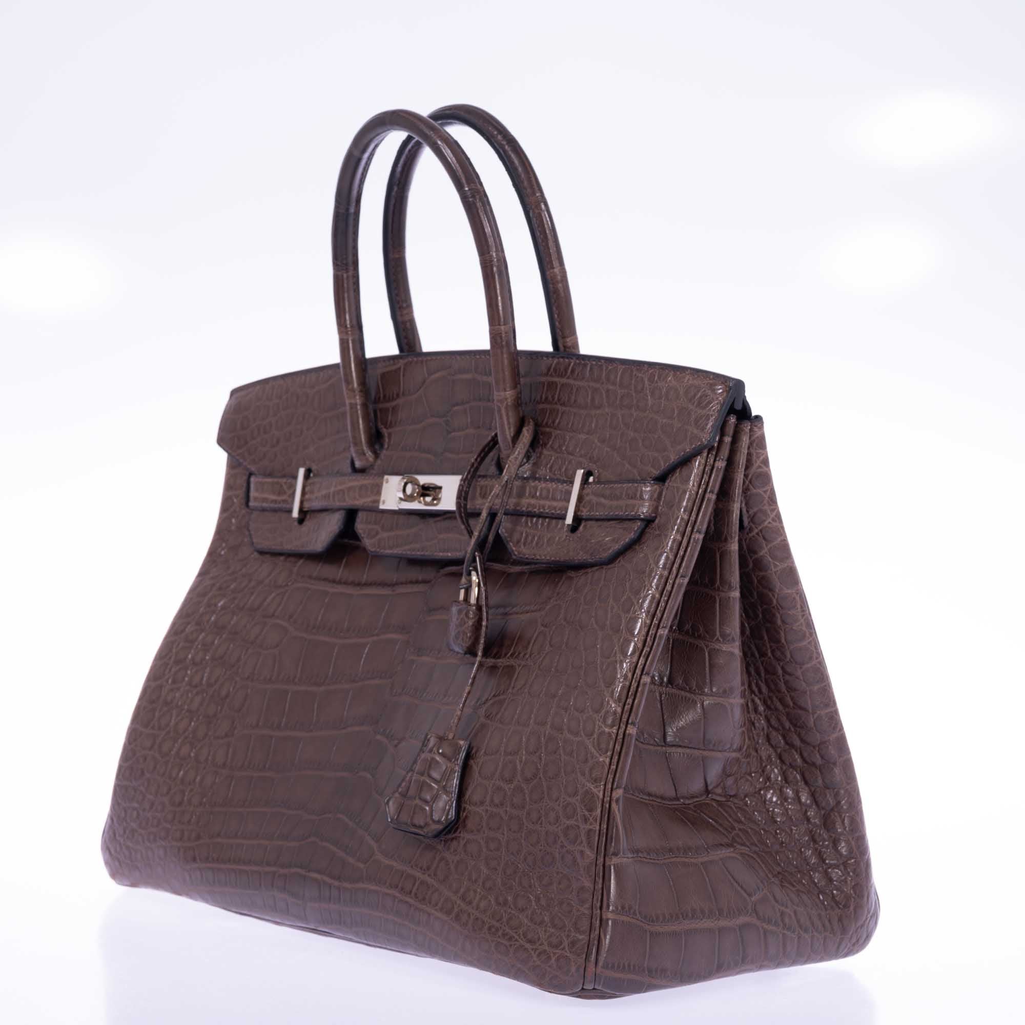Hermès Birkin 35 Chocolate Matte Alligator Palladium Hardware、mySite、garminoutage.com