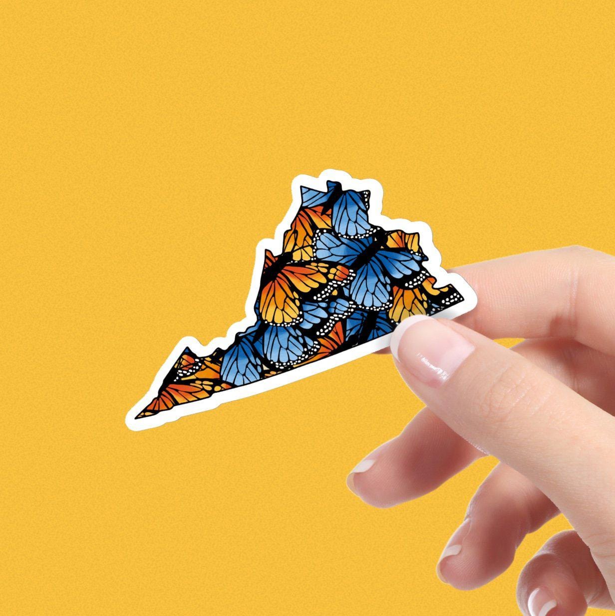  Virginia Butterfly Pattern Sticker、mySite、elrpsem3k