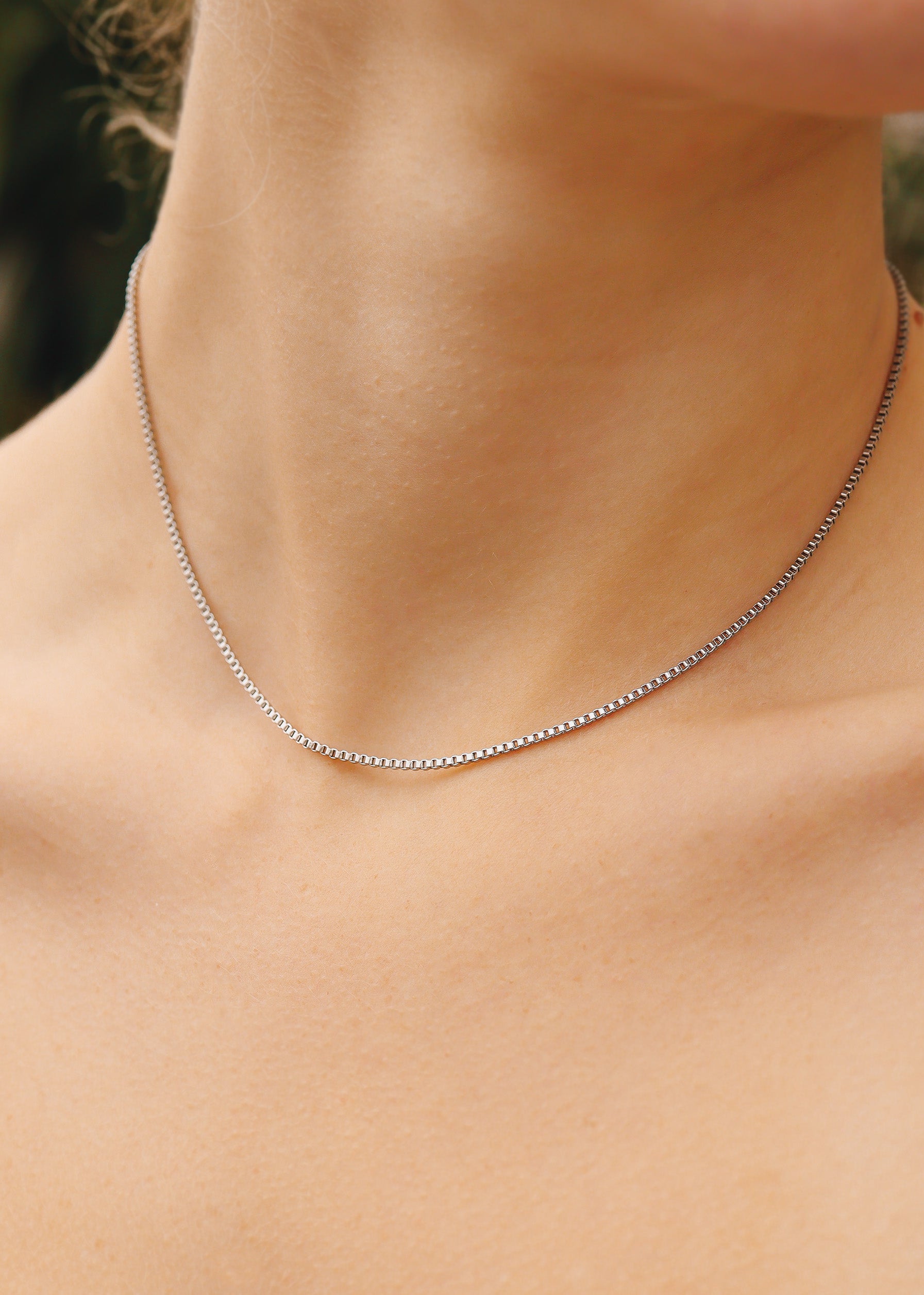 18K Gold PVD Stainless Steel 1.5mm Box Chain Necklace / CHJ2036、mySite、dreamappss