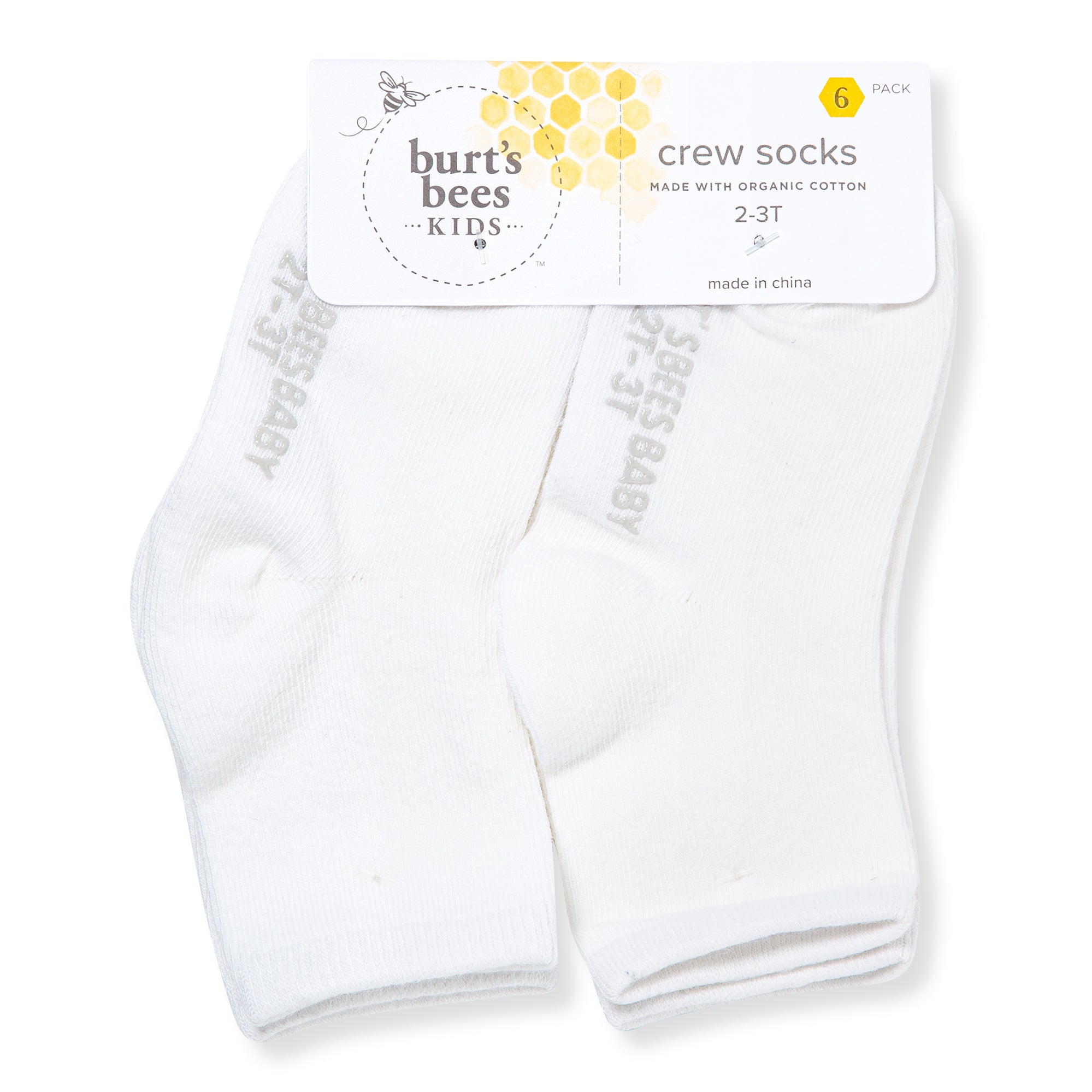 Solid Organic Cotton Baby Crew Socks 6 Pack、mySite、g9winljtr
