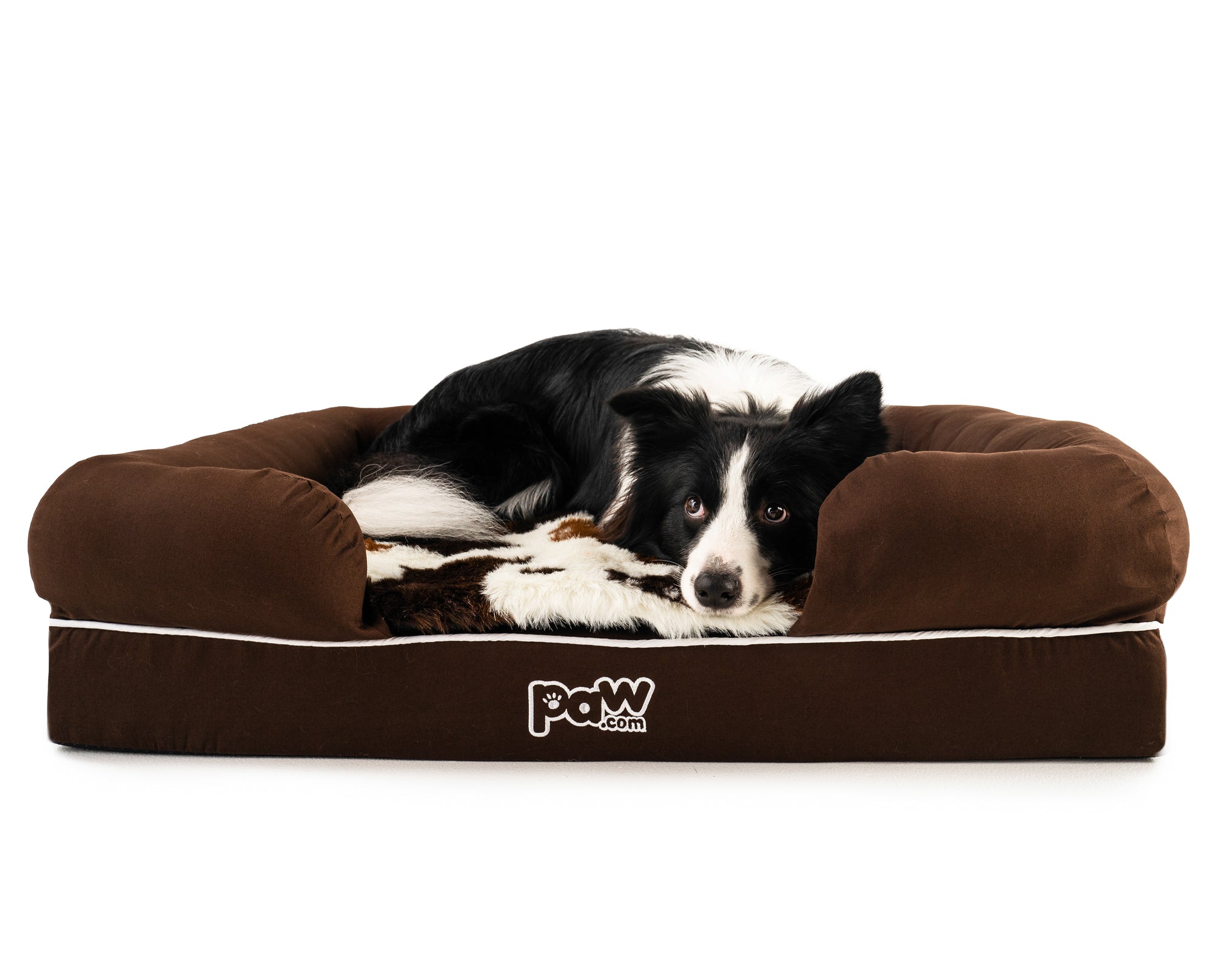 PupLounge™ Topper - Brown Faux Cowhide Topper (Bed Not Included)、mySite、solidvoid