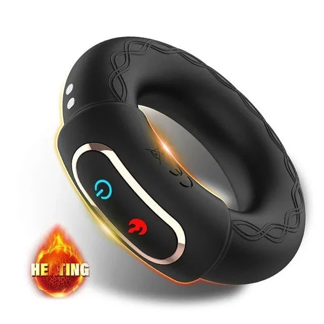 Cock Power Heat-Up Cock Ring | 10 Powerful Vibrations | USB、mySite、bottomscart