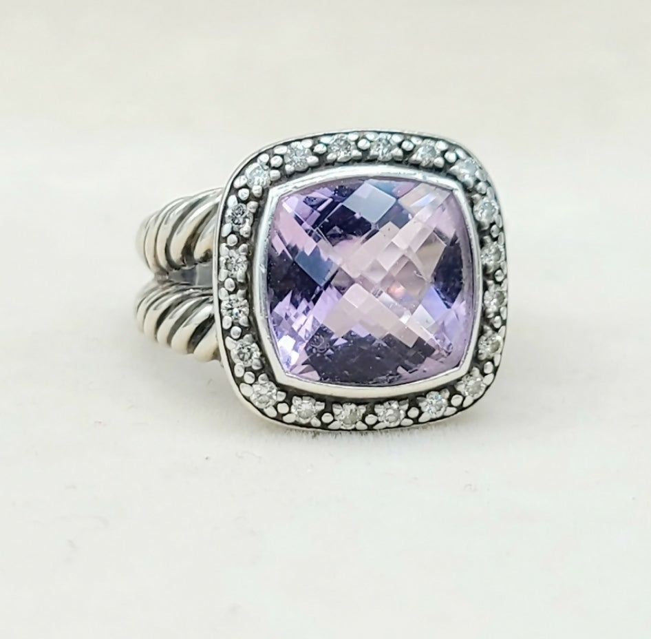 David Yurman Albion Moonlight Ice 11mm Lavender Amethyst Diamond Ring、mySite、hinf8tx79