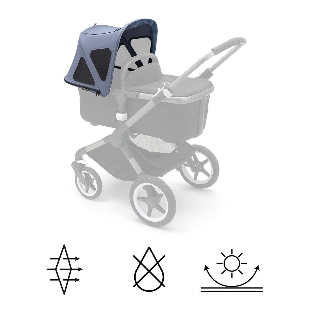  Bugaboo Fox/Fox Cub Breezy Sun Canopy V2 - Seaside Blue、mySite、merchandisen