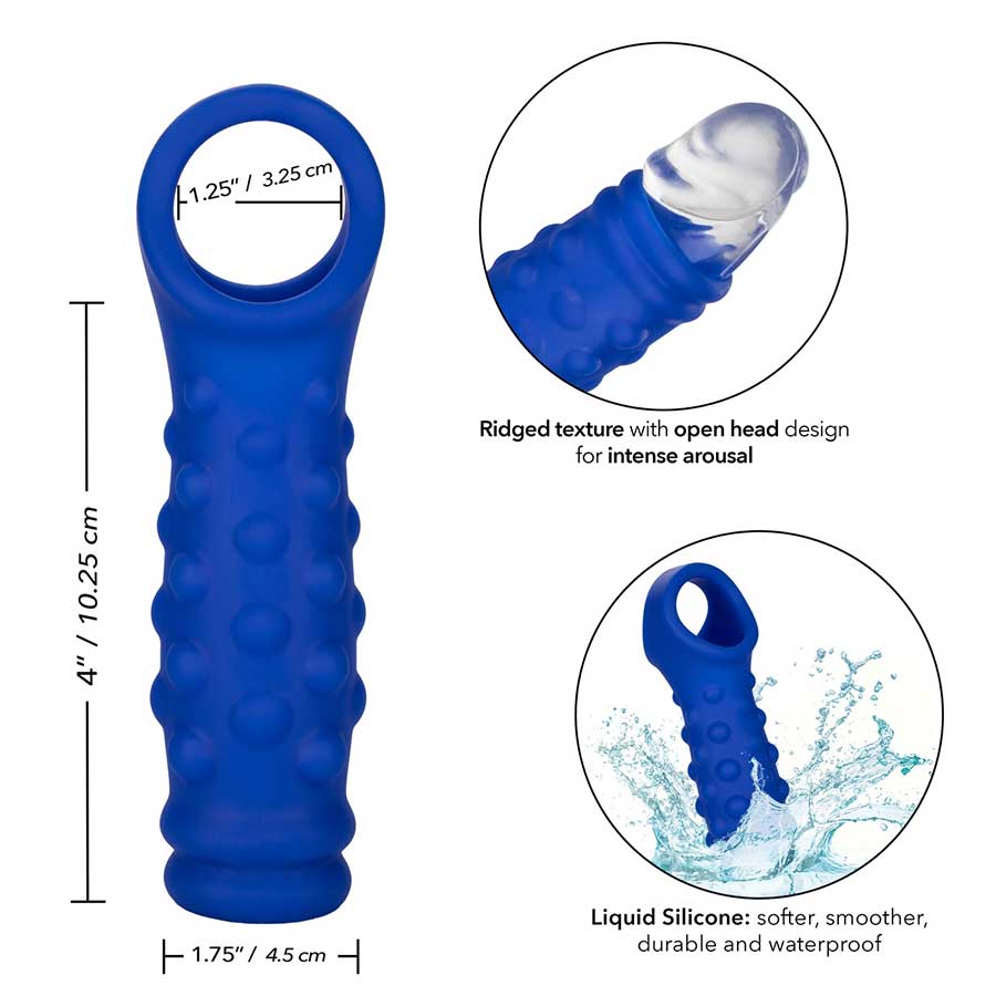 Admiral Liquid Silicone Blue Beaded Cock Sheath Girth Enhancer、mySite、bottomscart