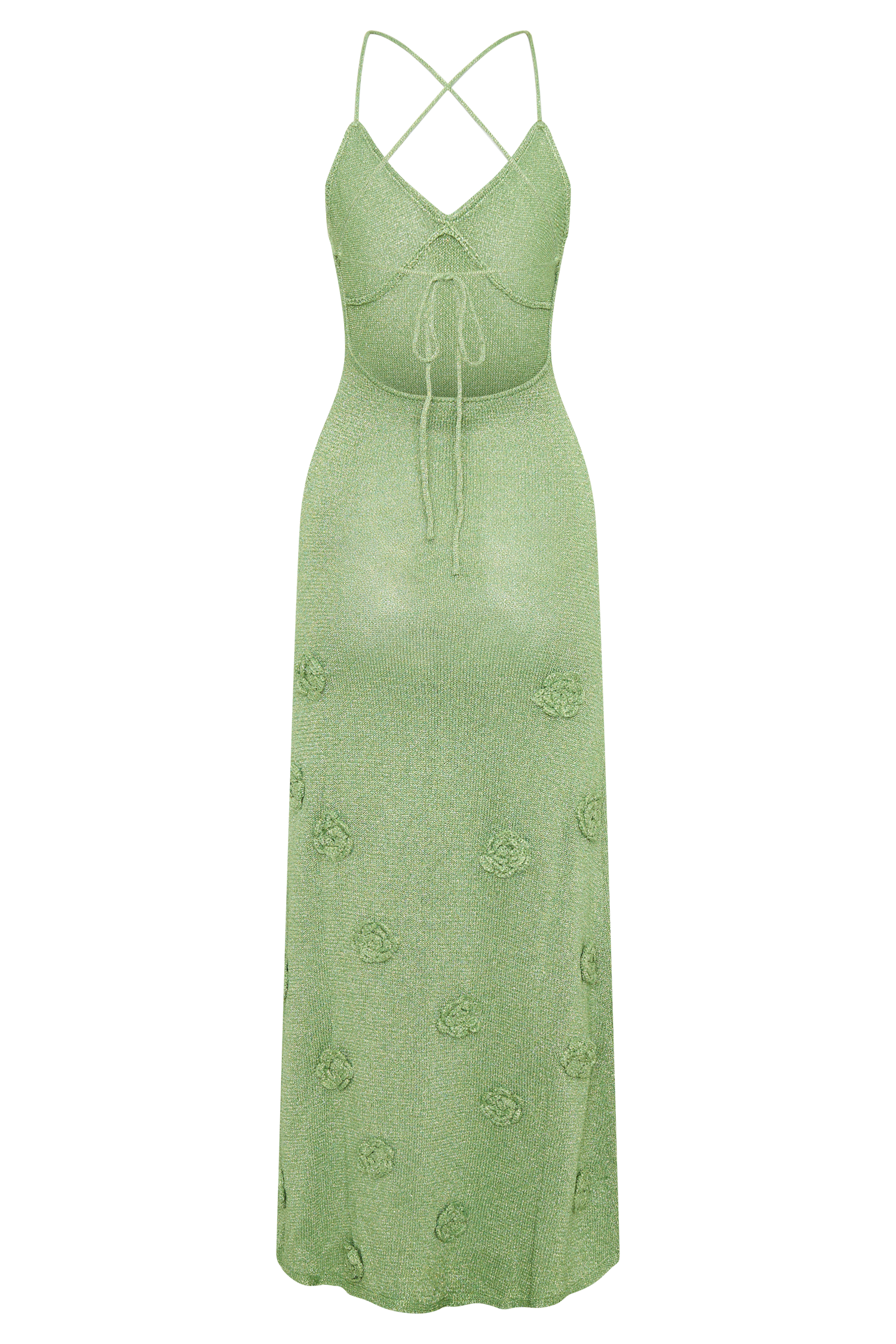 Suki Metallic Knit Maxi Dress - Pastel Green、mySite、solidvoid