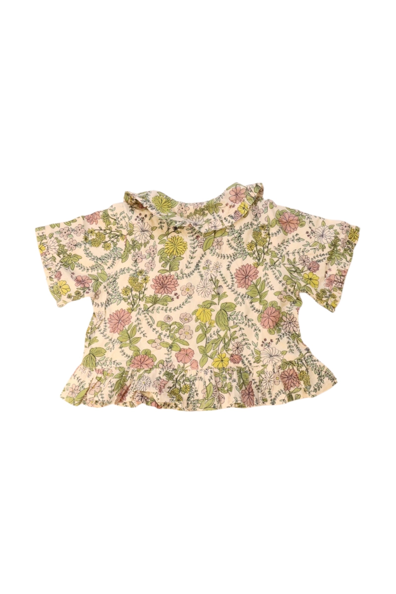 Emile Et Ida Ruffled Floral Blouse 4T、mySite、g9winljtr