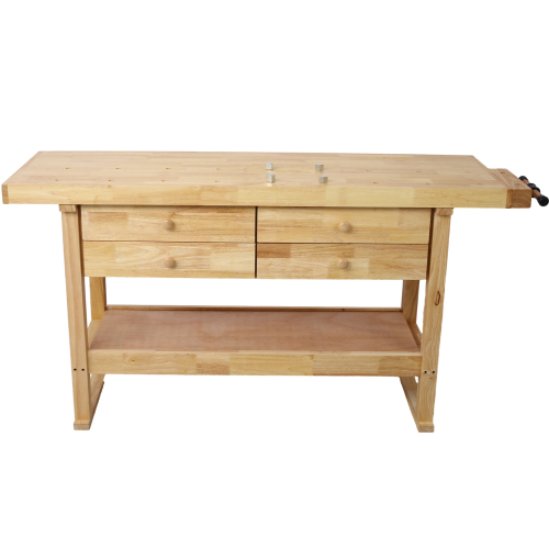 55-Inch Wood Workbench - Wooden Workbench for Garage Workshop and Home、、eastwooduniform