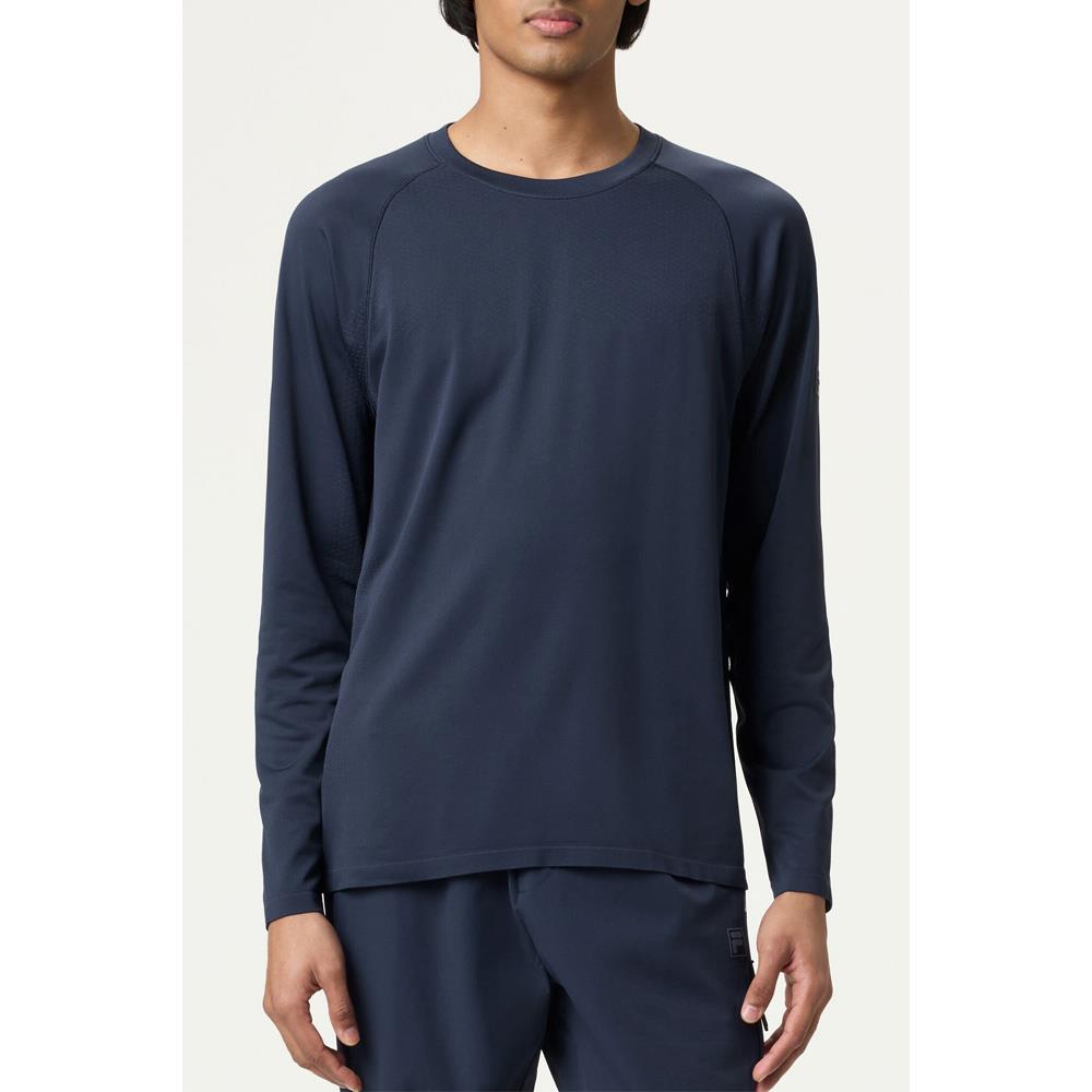 Fila Men's Casa Lucky Ace Seamless Longsleeve Top - Fila Navy、mySite、neckold