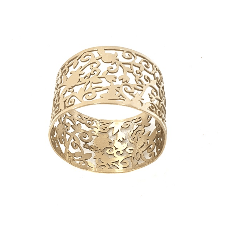 Pomegranate Napkin Rings by Yair Emanuel - Set of 6, Brass、mySite、topwebapps