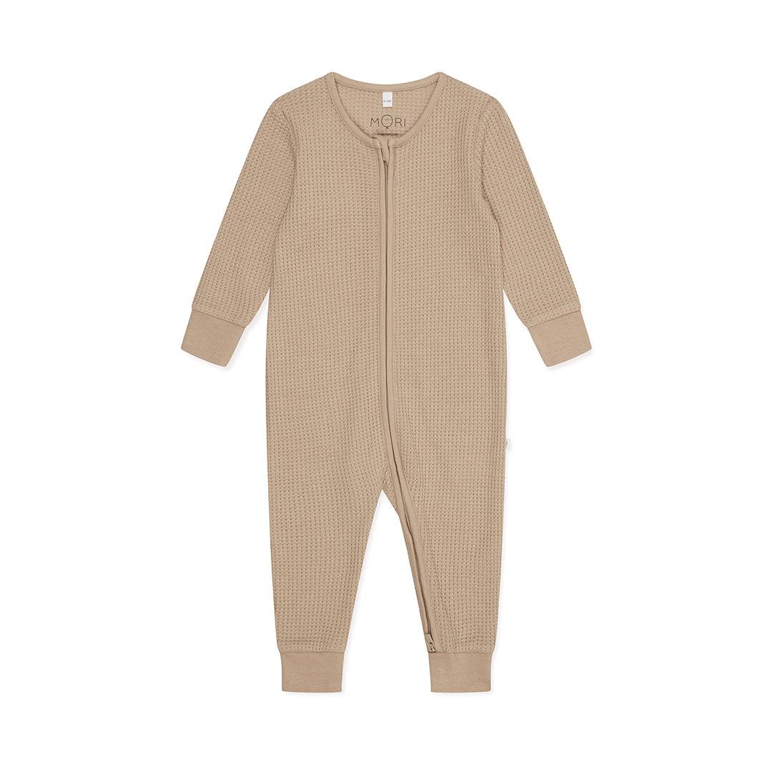  MORI Waffle Two Way Zip-Up Sleepsuit - Taupe、mySite、merchandisen