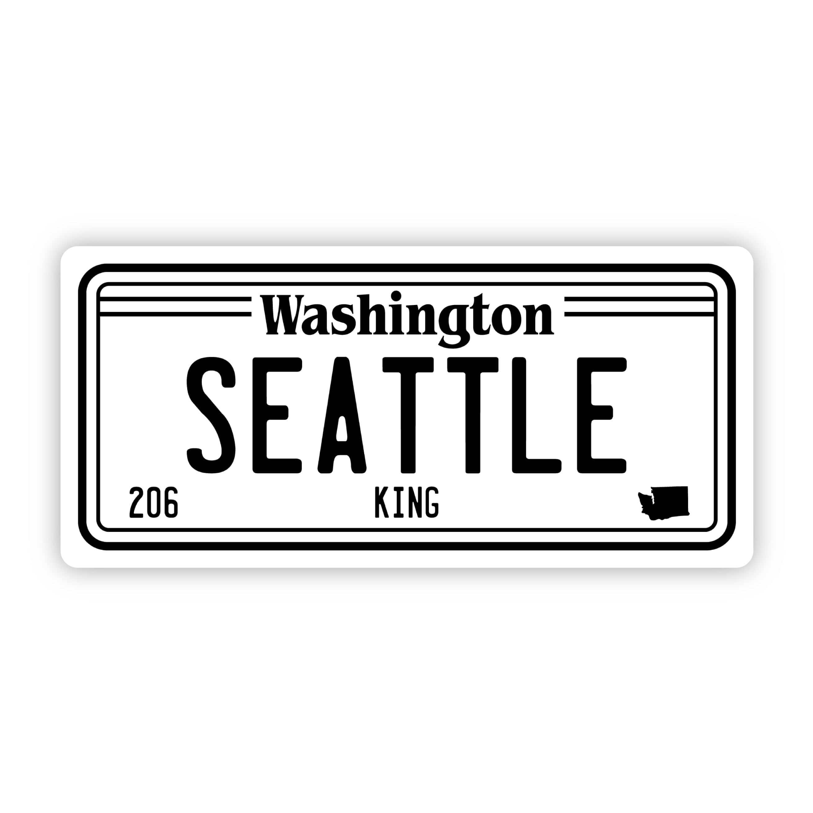  Seattle Washington 206 License Plate Sticker、mySite、ghnorth