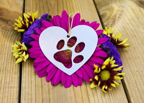 Pet Paw Print and Bone Metal Ornaments Made in the USA! *、mySite、g9winljtr