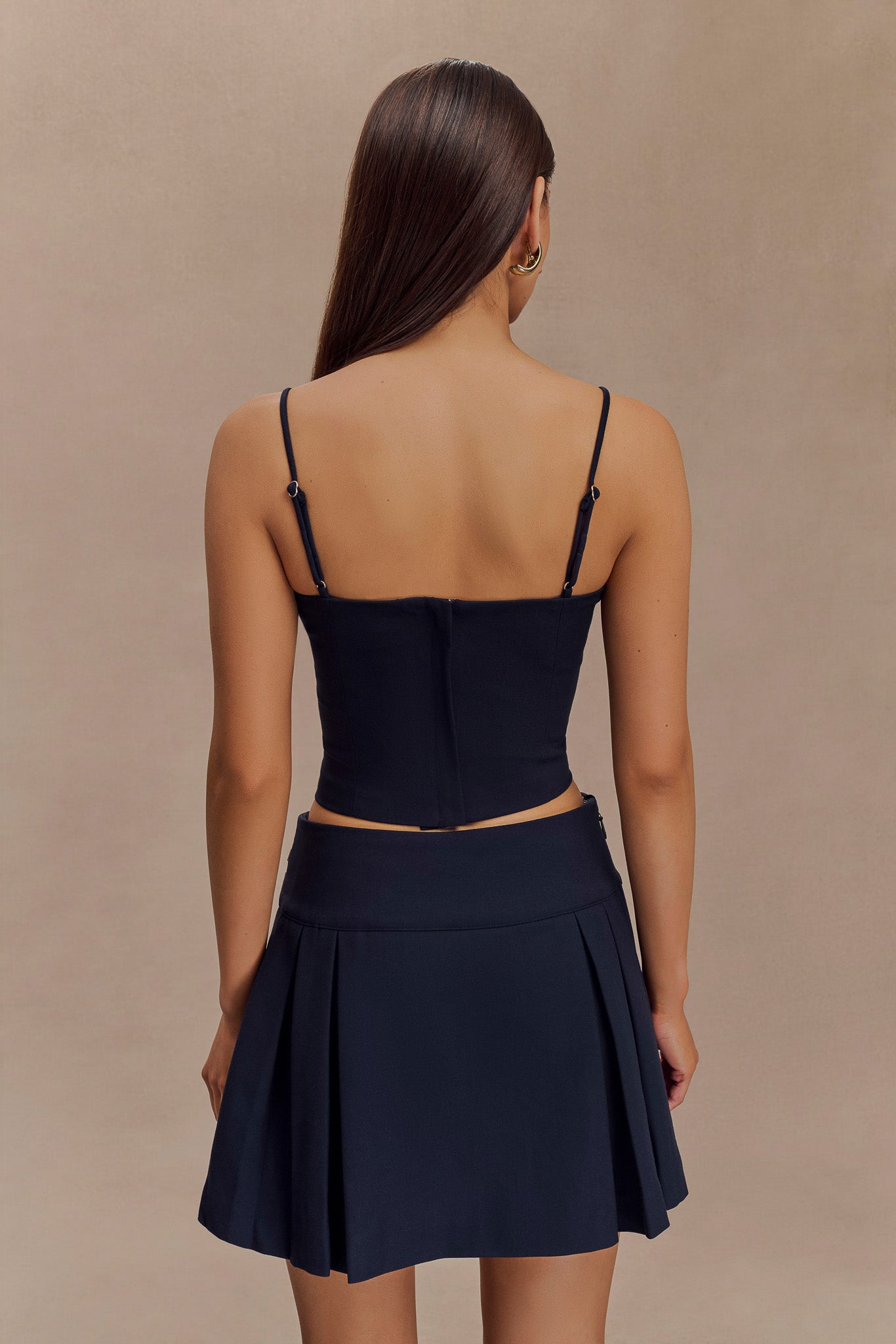 Aberley Crop Top - Dark Navy、mySite、solidvoid