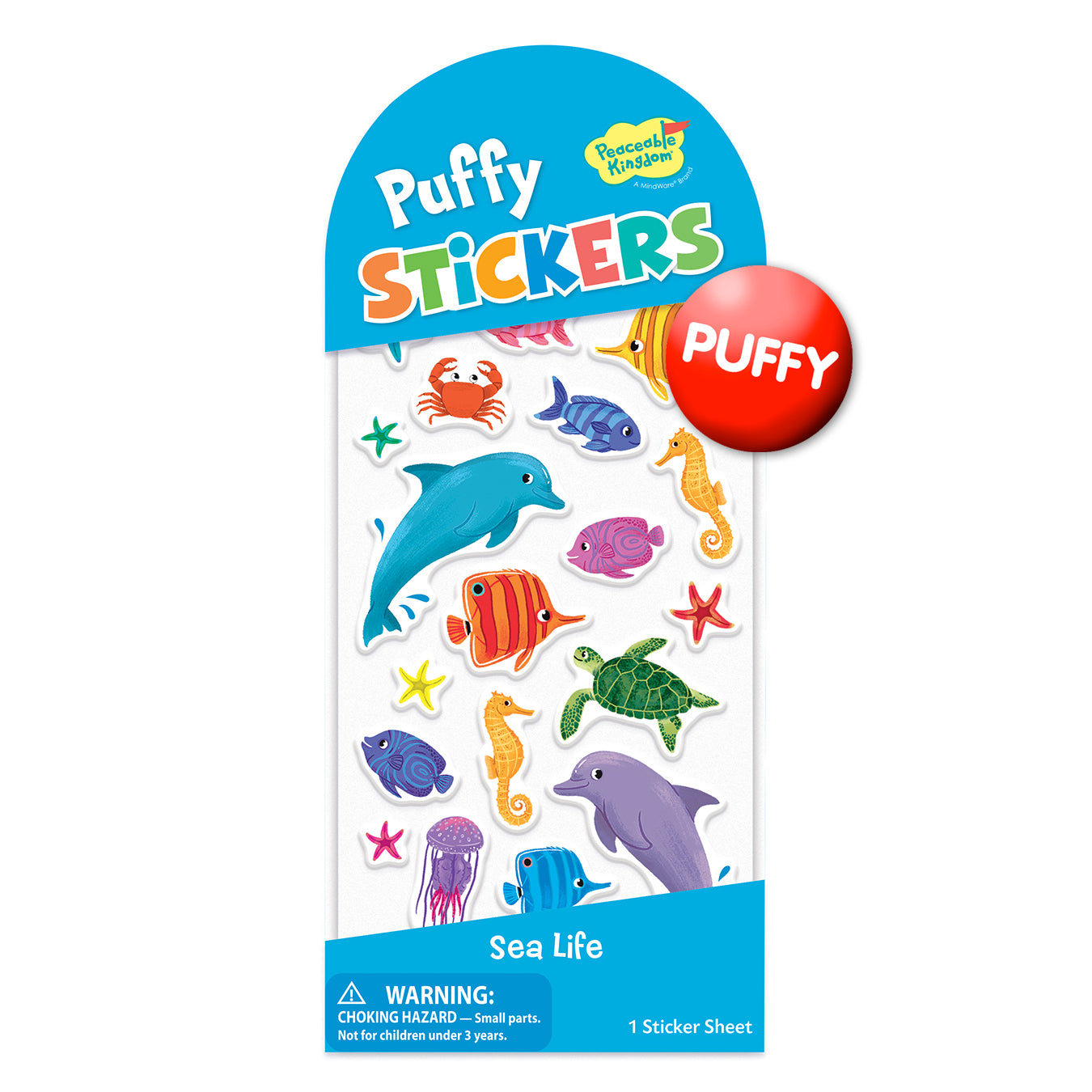  Sea Life Puffy Stickers、mySite、ghnorth