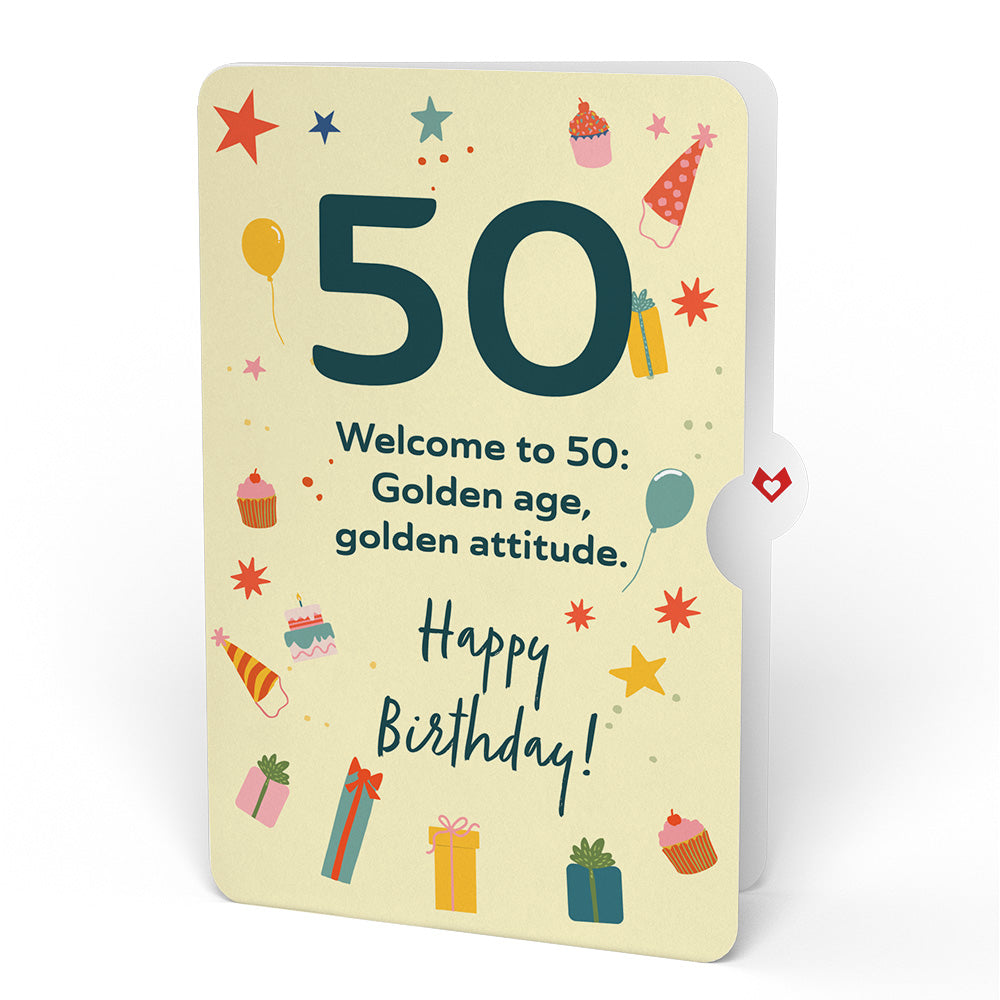 50th Birthday Celebration Pop-Up Card and Sentiment Set、mySite、solidvoid
