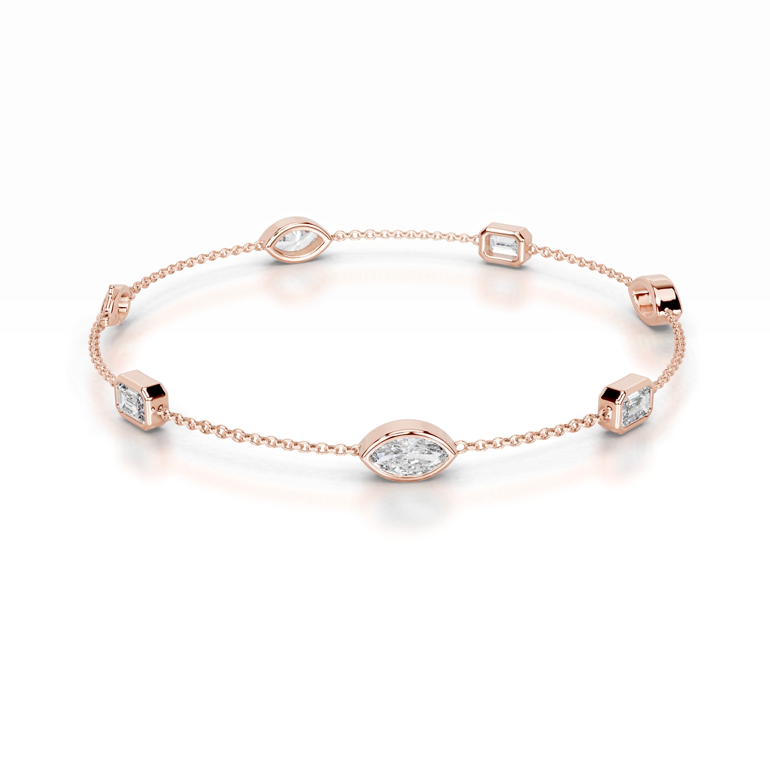 Heather Diamond Chain Bracelet - 14K Rose Gold、mySite、hinf8tx79