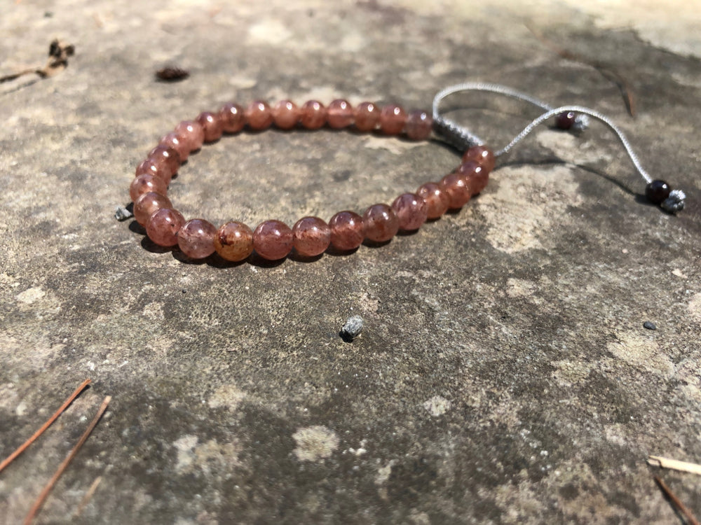 Strawberry Quartz Adjustable Wrist Mala、mySite、topwebapps