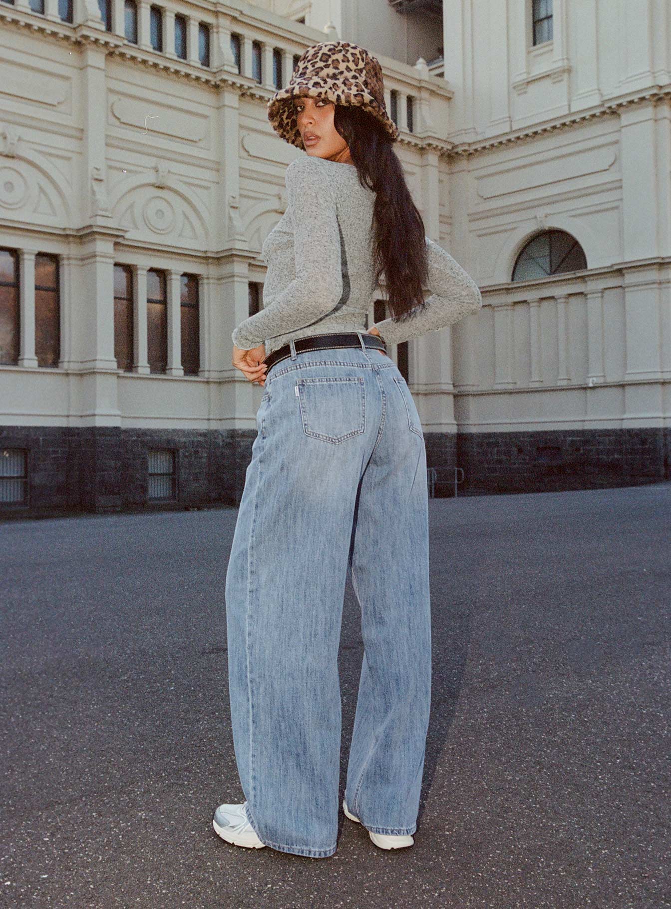 Moonshine Wide Leg Jeans Mid Wash、mySite、solidvoid