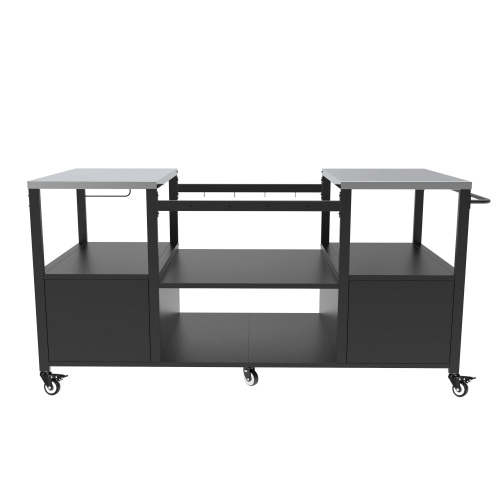 Outdoor Grill Table for Big Green Egg Style BBQ, Metal Grill Cart with Storage Box, Compatible with up to Large Green Egg, Kamado Joe Jr、、eastwooduniform