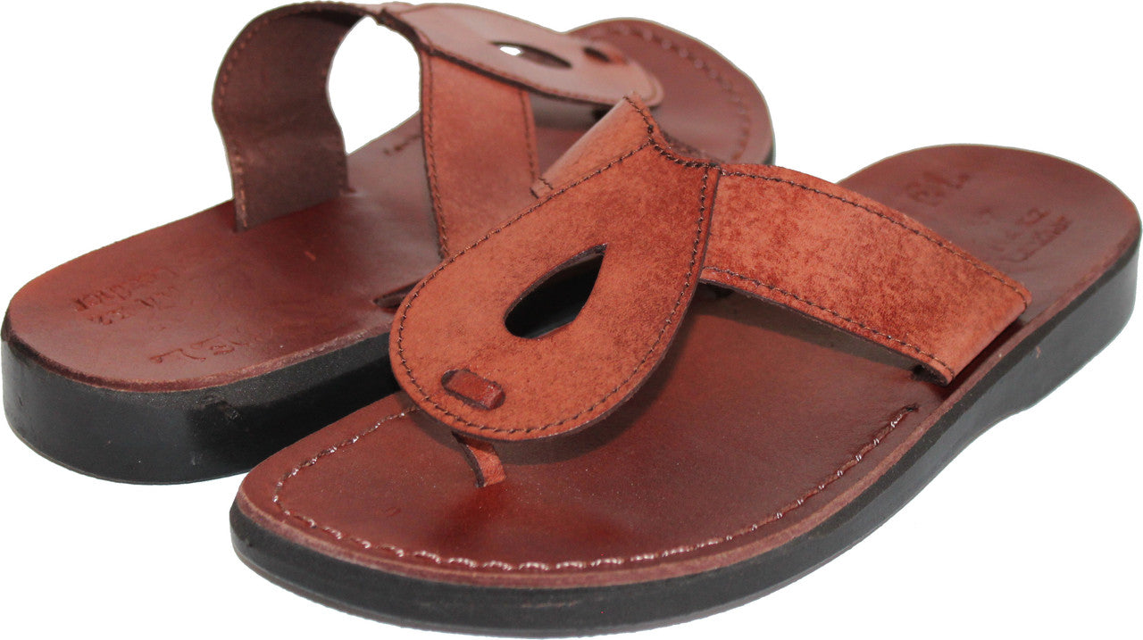 Holy Land Market Men/Women Biblical Jesus Leather Sandals/Slides From Jerusalem (Andrew Style I)、mySite、topwebapps
